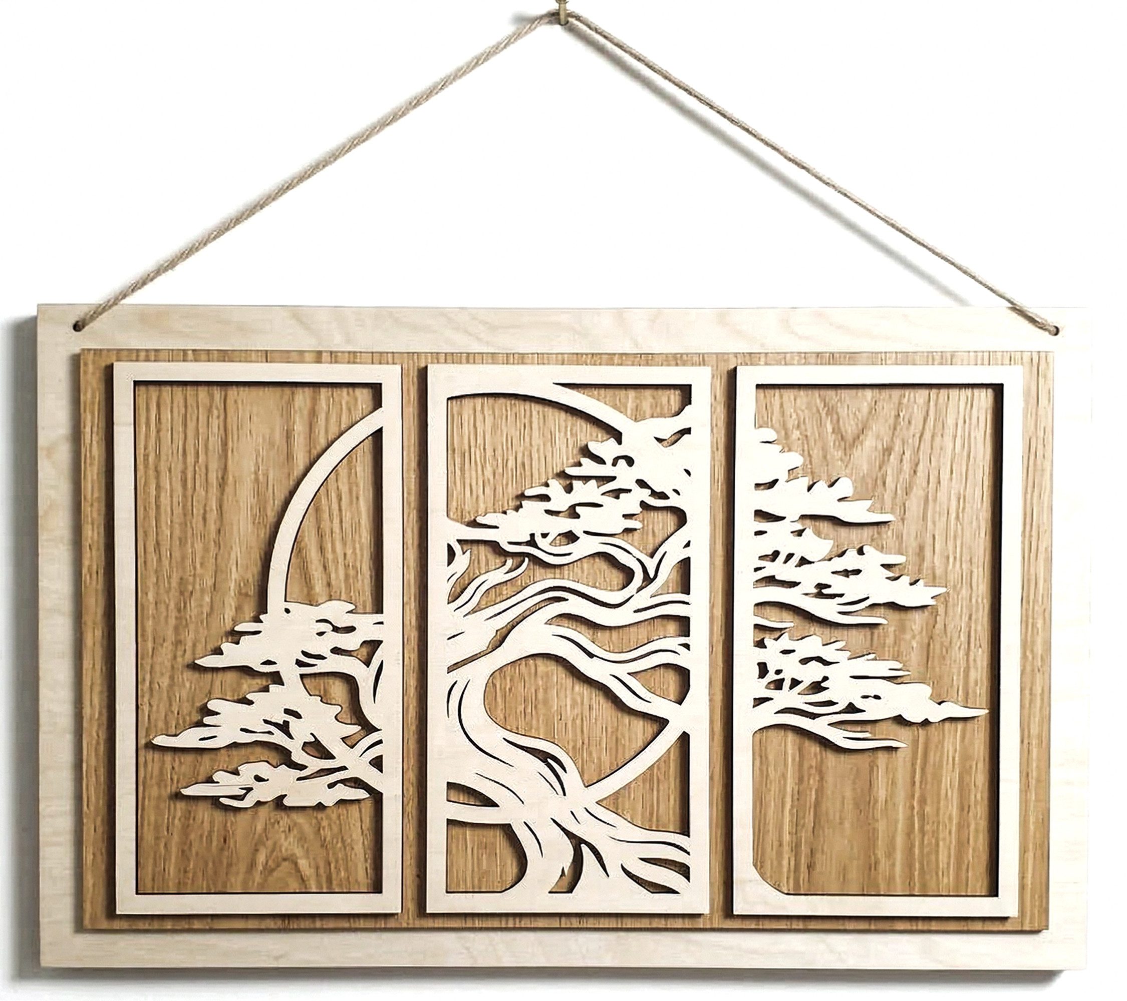 ORNAMENTI Wanddekoobjekt 3D Wanddeko aus Holz