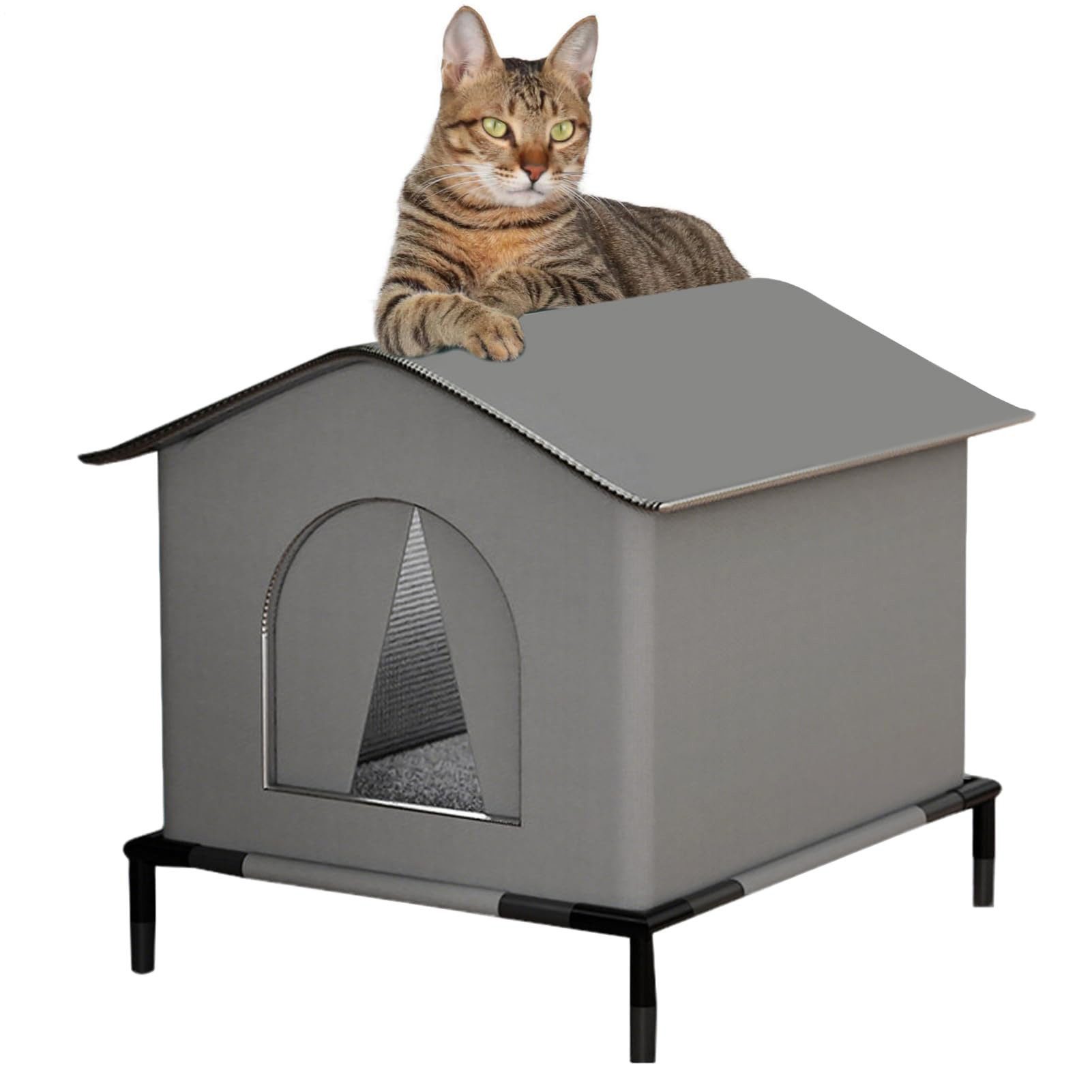 Ledander Tierhaus Katzenhaus Für Draußen Winterfest Wetterfester Haustierha günstig online kaufen