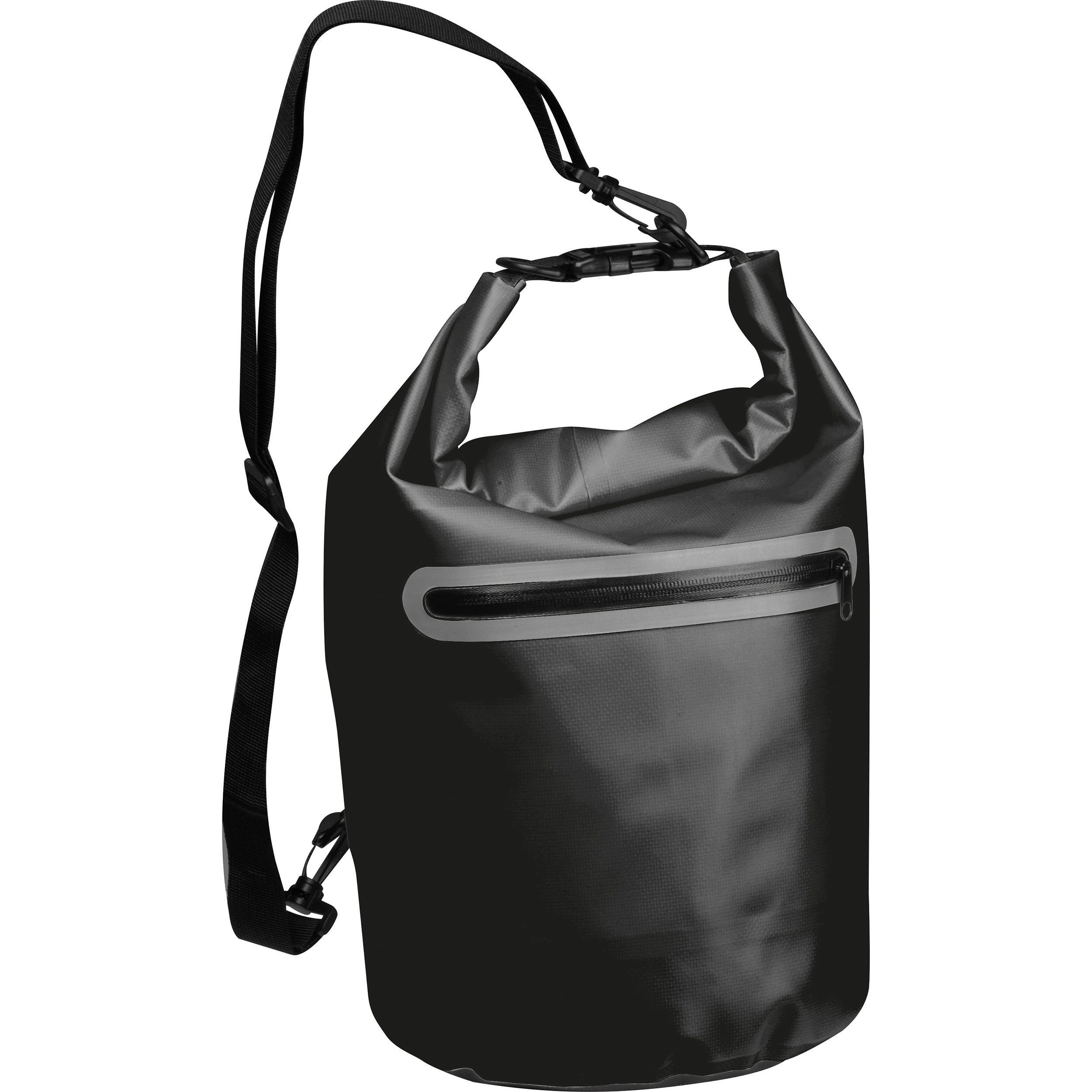 Aufbewahrungstasche Wasserdichte Kuriertasche mit reflektierendem Streifen / Farbe: schwar