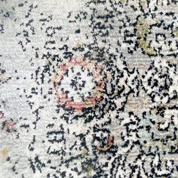 Teppich Abstrakter Orient-Seidenoptik Teppich, glänzend, orange grau, Teppich-Traum, rechteckig, Höhe: 7 mm