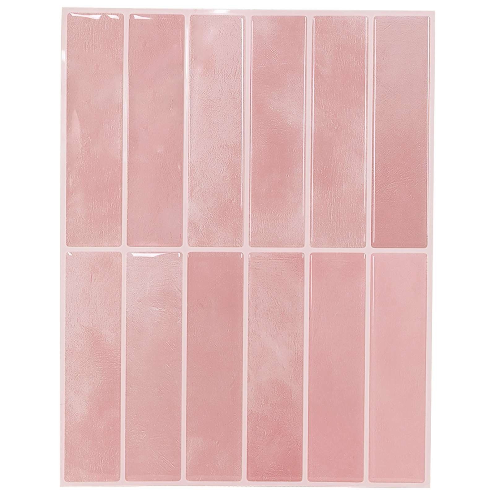 vidaXL Sticker Rechteckige Fliese 50 pcs Rosa 29 x 23 x 0,08 cm, (50-tlg)