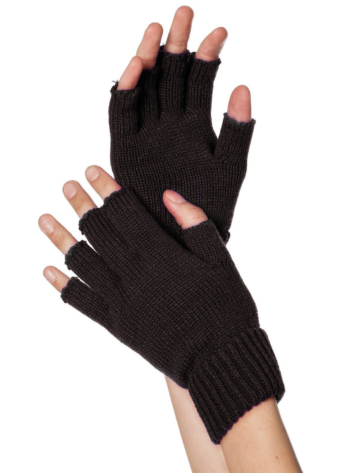 Boland Kostüm Fingerlose Stoffhandschuhe schwarz, Fingerlose Handschuhe als günstig online kaufen
