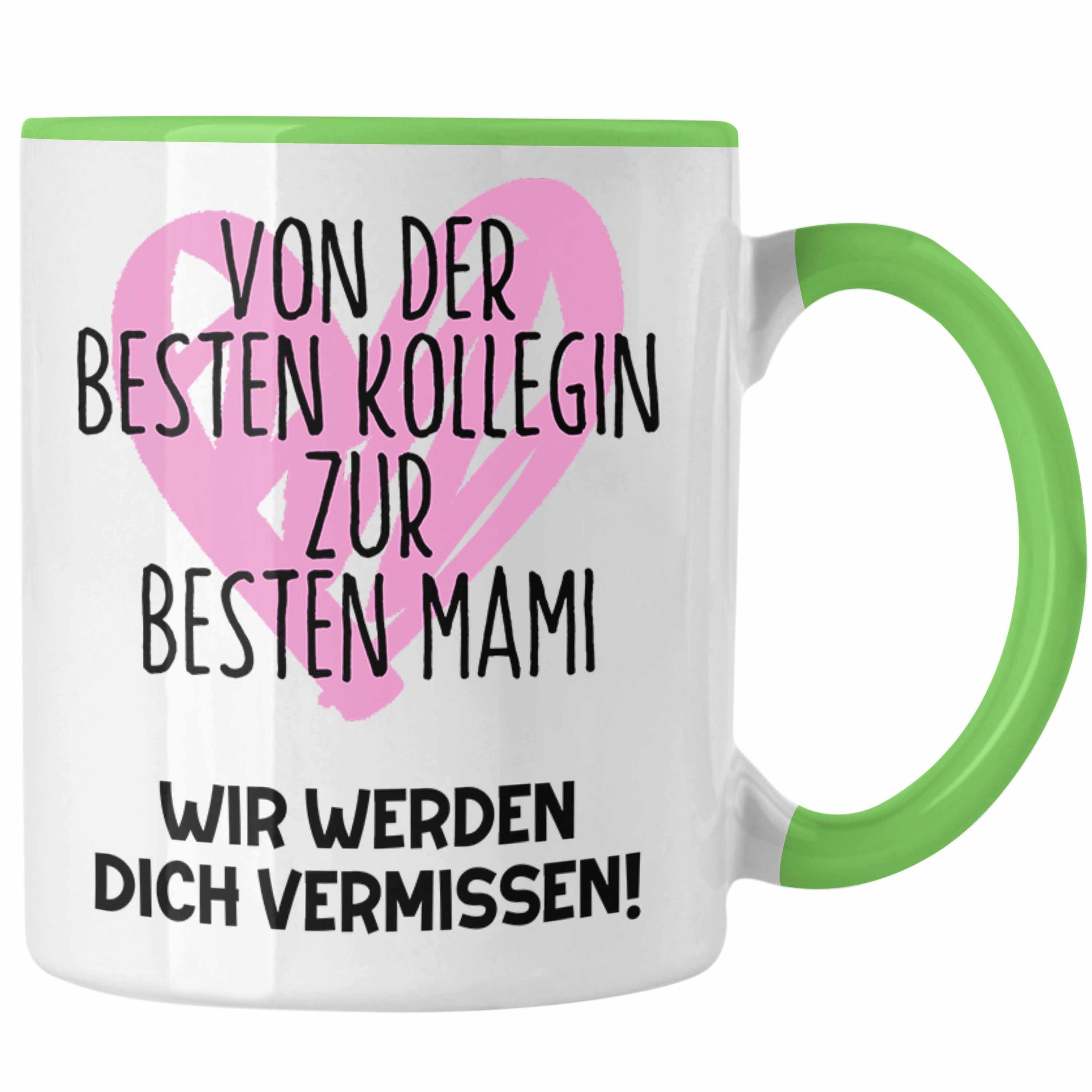 Werdende Trendation Mama Mutterschutz Kollegin Abschieds Geschenk Abschied Grün Tasse Tasse