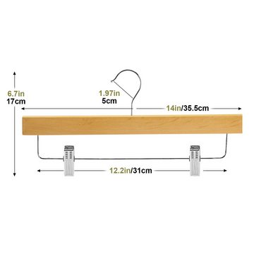 Homewit Kleiderbügel 10/20 Stück, Silberne Metall-Hosenbügel, verstellbare Clips, (10-tlg), 360° drehbarer Haken, für Jeans Röcke Socken Unterwäsche