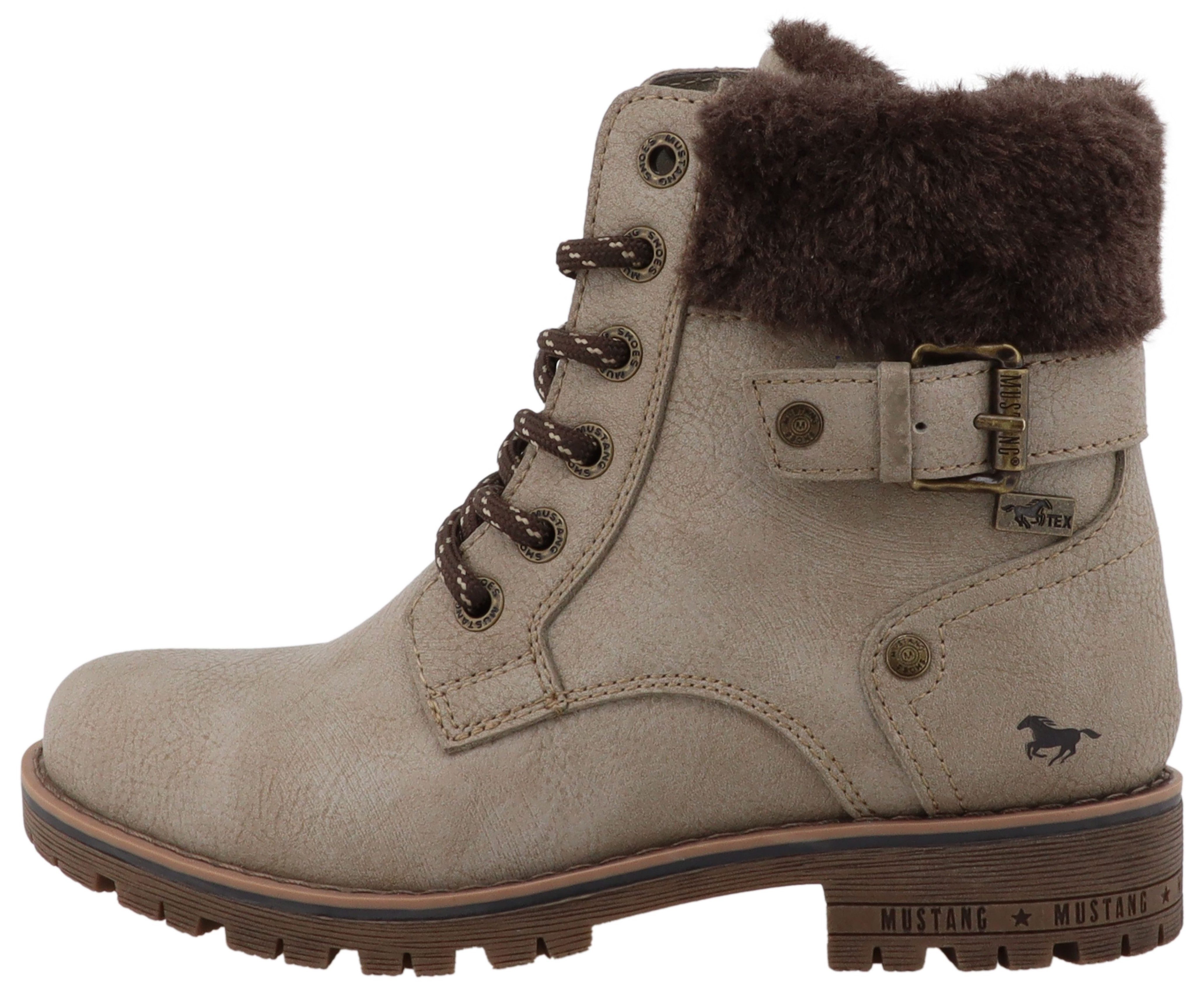 Mustang Shoes Matilde Winterstiefel Oudoorboots, Schnürstiefel mit Warmfutter