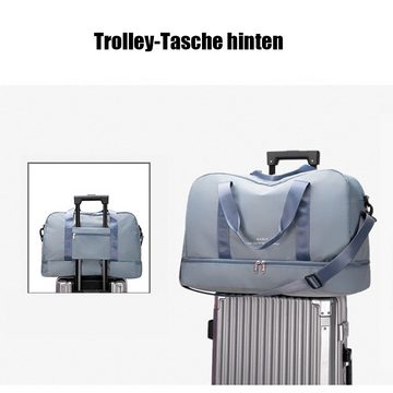 GelldG Sporttasche Sporttasche Faltbare Reisetasche mit Schuhfach und Nassfach