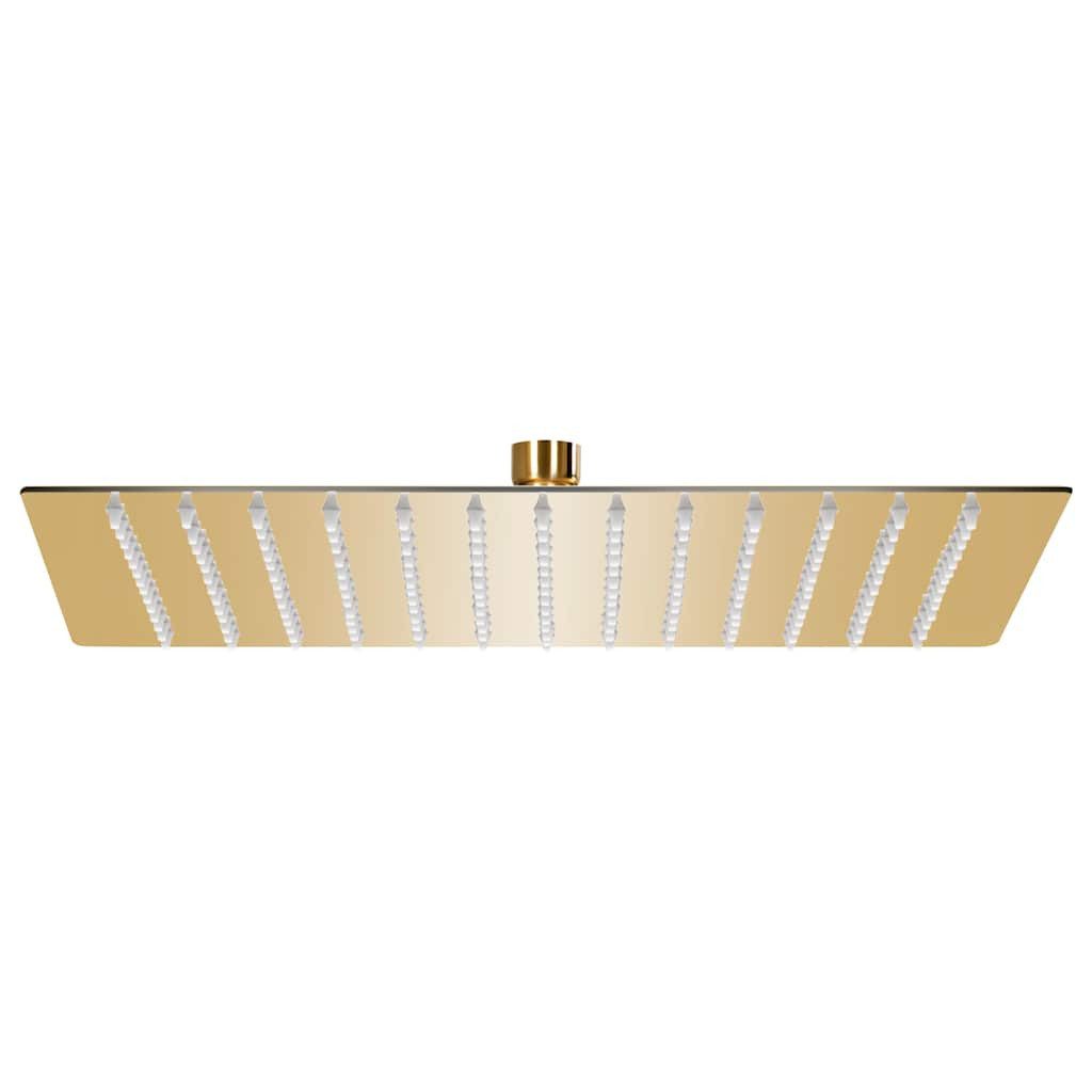 vidaXL Regenduschkopf Regenbrause Edelstahl 30x30 cm Quadrat Golden, (1-tlg)