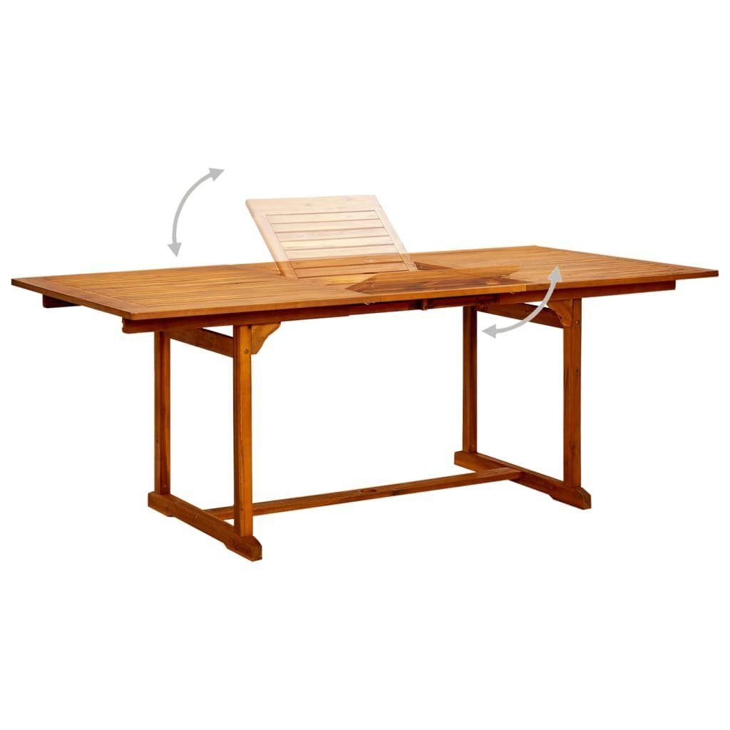 furnicato Esstisch Garten-Echtholz 150-200x100x75 cm, erweiterbar, geölt (1-St), Witterungsbeständiger Outdoor-Tisch mit flexibler Erweiterungsoption