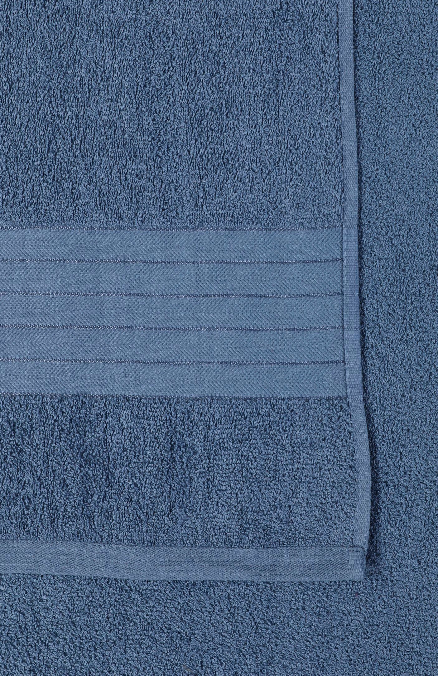 Rand eisblau Frottier morning Uni Badetuch Towels, mit good gewebtem (2-St),