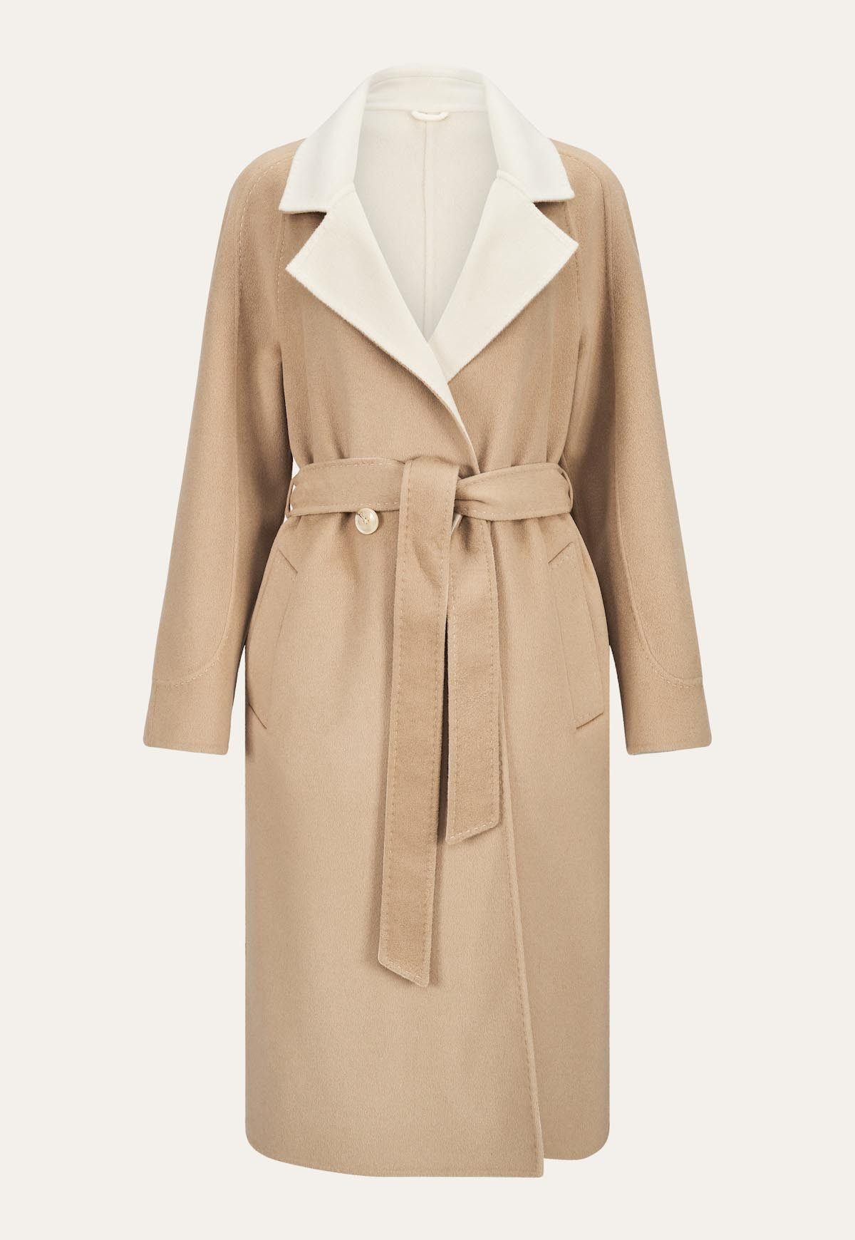 Hollert Wintermantel Maxi Mantel aus Kaschmir & Wolle Nora