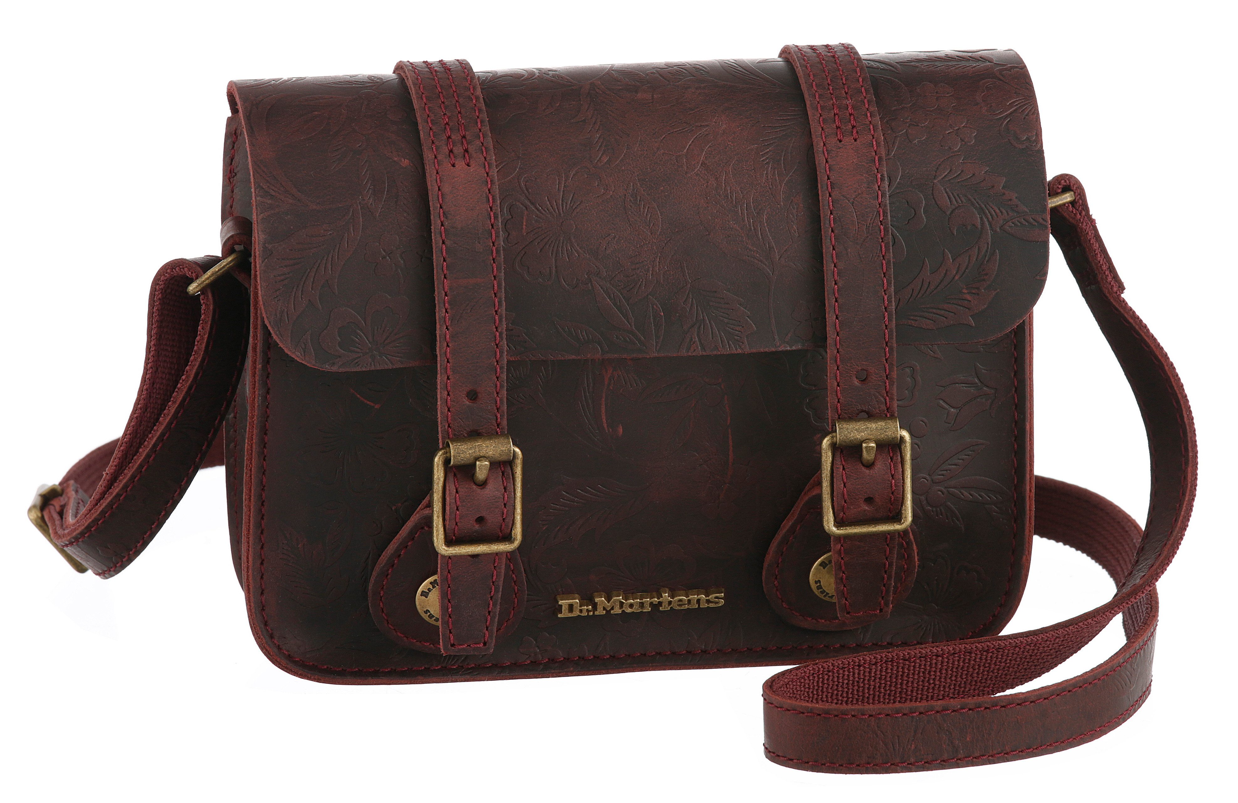 DR. MARTENS Umhängetasche (Set, Abnehmbarer Schlüsselanhänger), Damen Schultertasche mit Aufnähern und Nieten aufwendig verziert