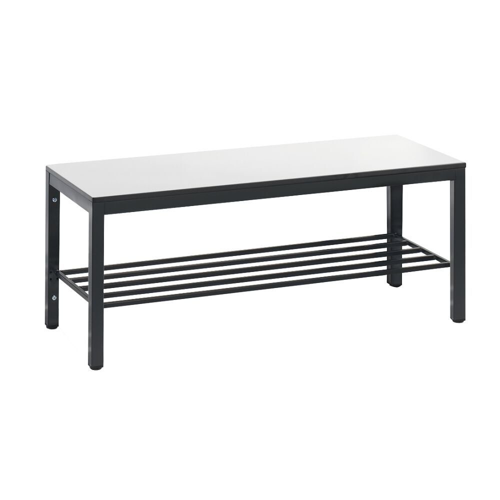 Ca. Farbton RAL 9016 Verkehrsweiß, 1 m, Mit Schuhrost