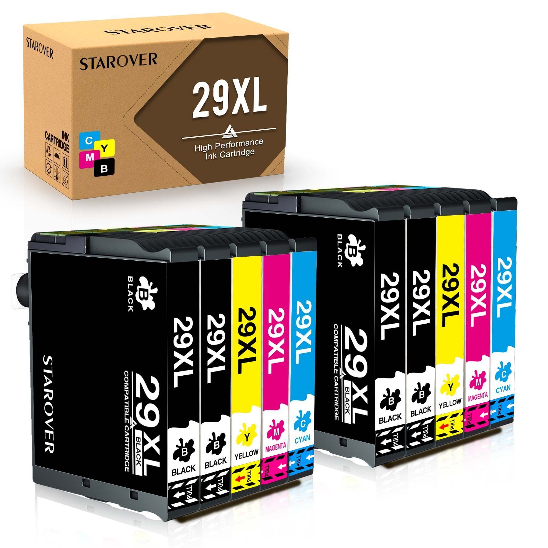 STAROVER 10PK ersetzt für EPSON 29XL 29 XL Multipack Tintenpatrone (für Epson Expression Home XP-332 XP-455 XP-245 XP-442 XP-435, XP-335 XP-345 XP-355 XP-352 XP-342 XP-235 Drucker)