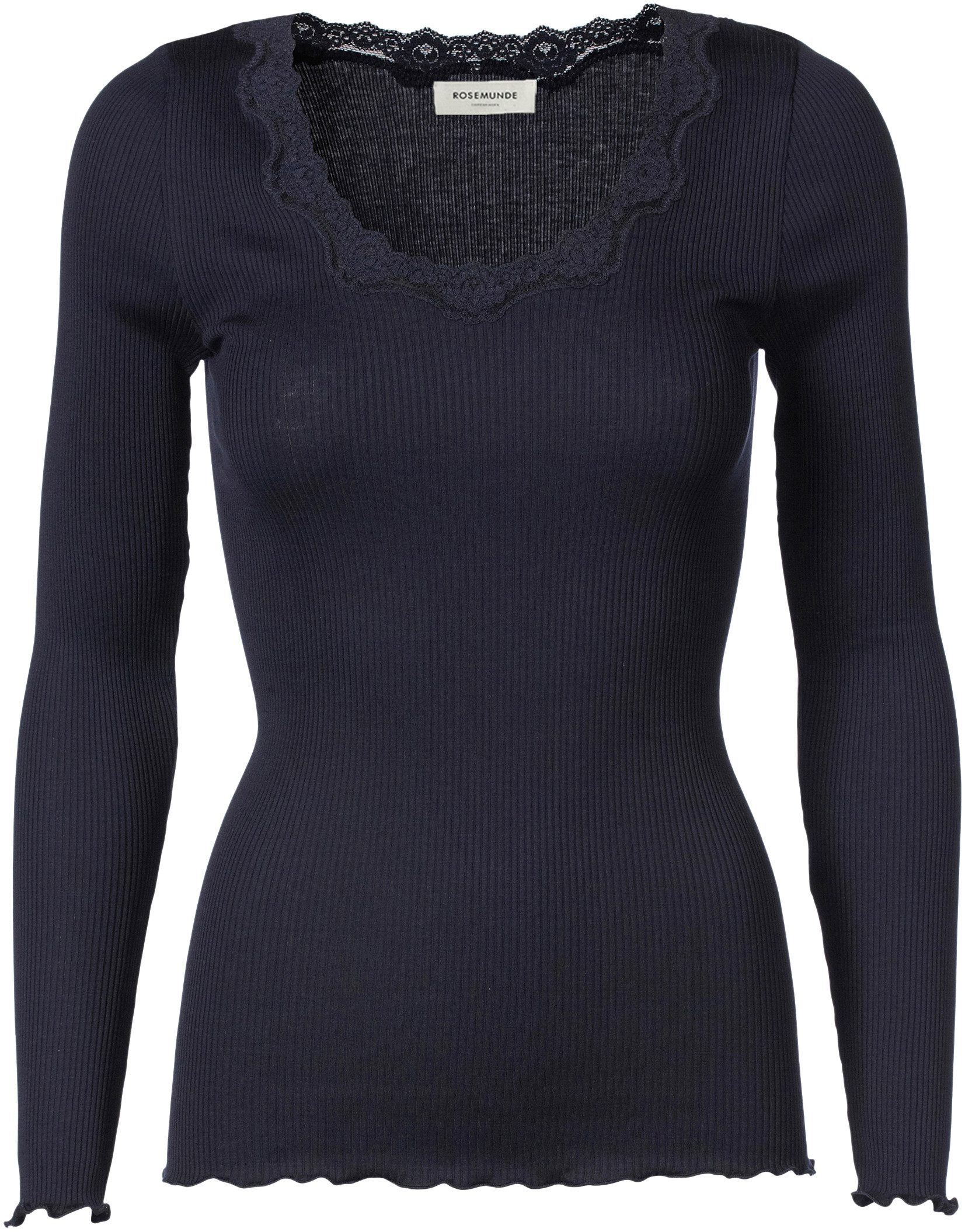 rosemunde Langarmshirt Babette Silk Blouse Langarm, mit Spitze, feminin, be günstig online kaufen