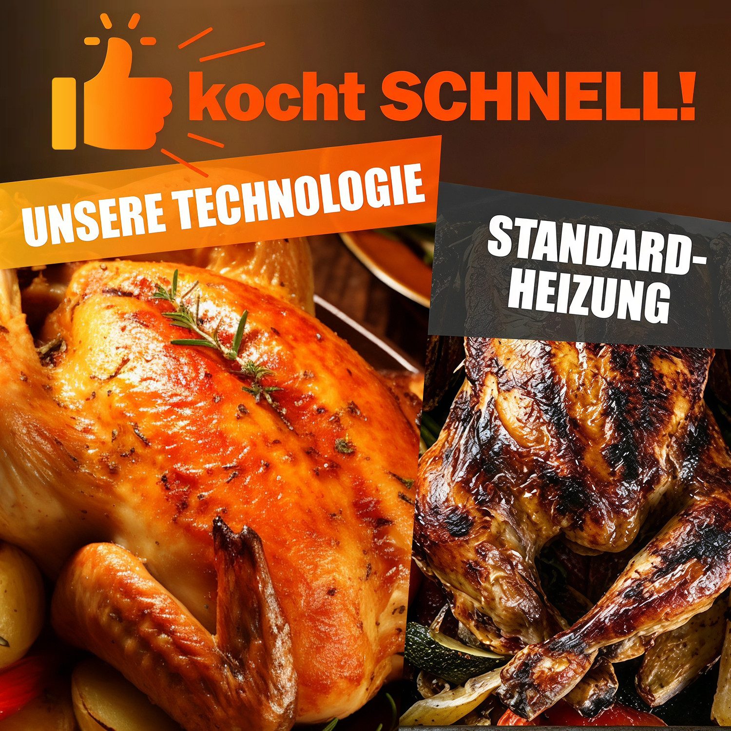 oyajia Heißluftfritteuse 2 Kammern Airfryer mit Pizzaprogramme, 9 voreingestellte Programme,Touchdisplay, Sichtfenster, Unabhängige Temperaturregelung, 2800,00  – Bild 5 von 5