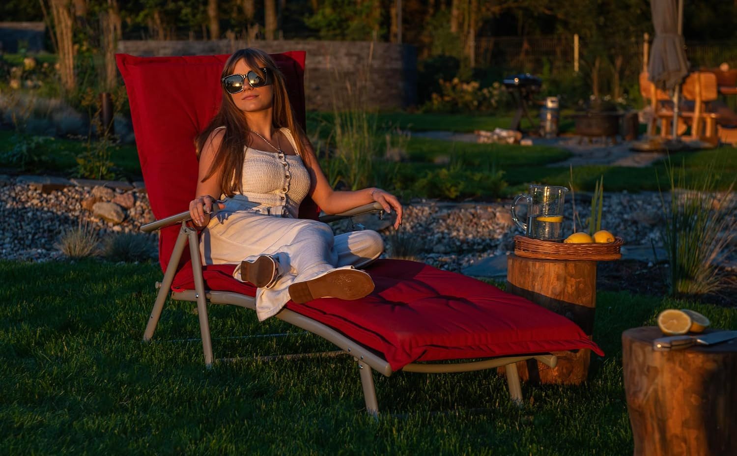 sunnypillow Gartenliege Sonnenliege klappbar - 150 günstig online kaufen