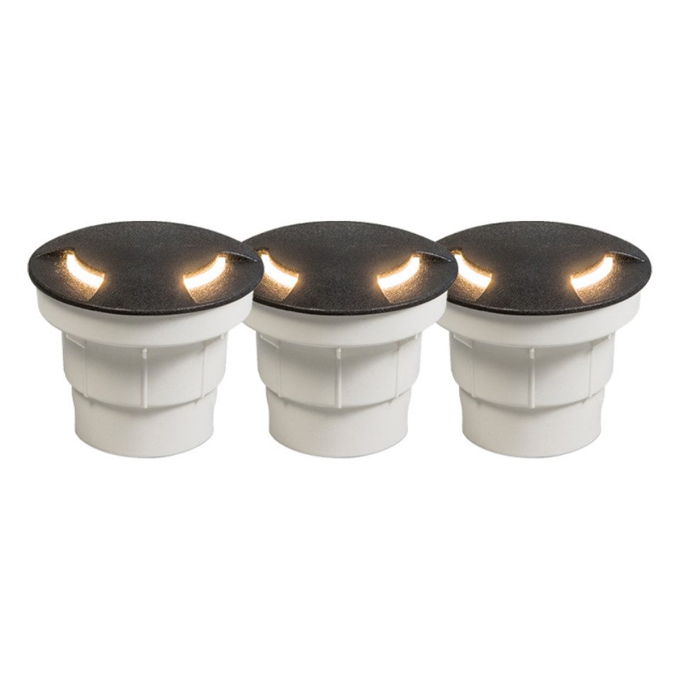 Qazqa LED Einbaustrahler Ceci, QAZQA Außen Einbau­leuchte, Schwarz, Kunststoff, Modern