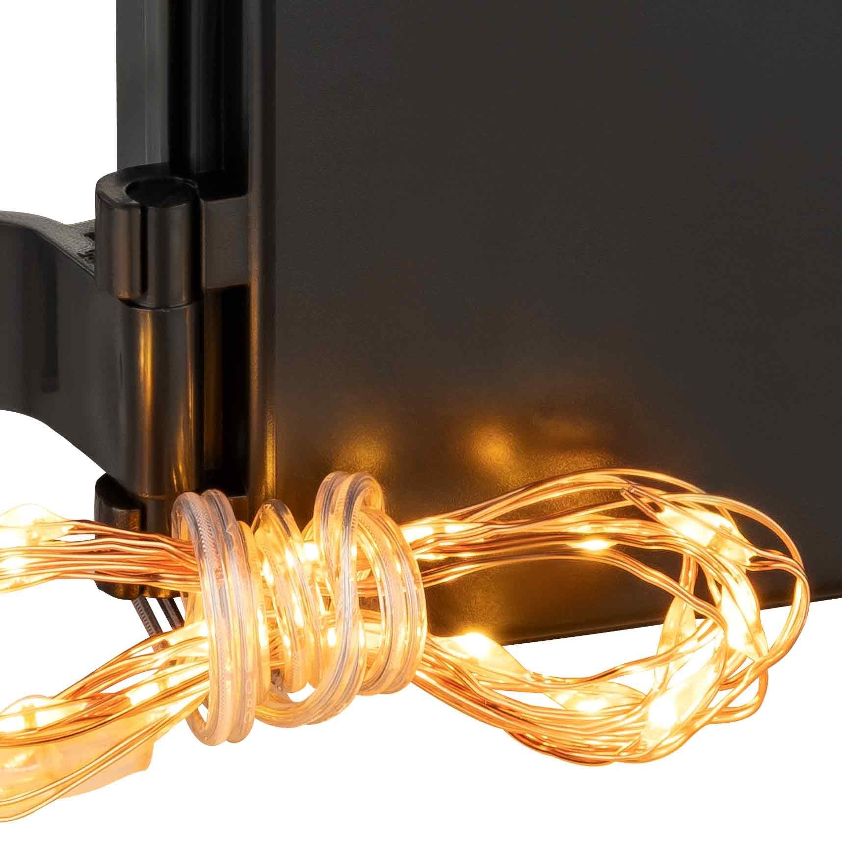 Coen Bakker LED warm Batterie 20 BV LED-Lichterkette kupfer Deco classic Draht Wire, 0,95m Außen LED