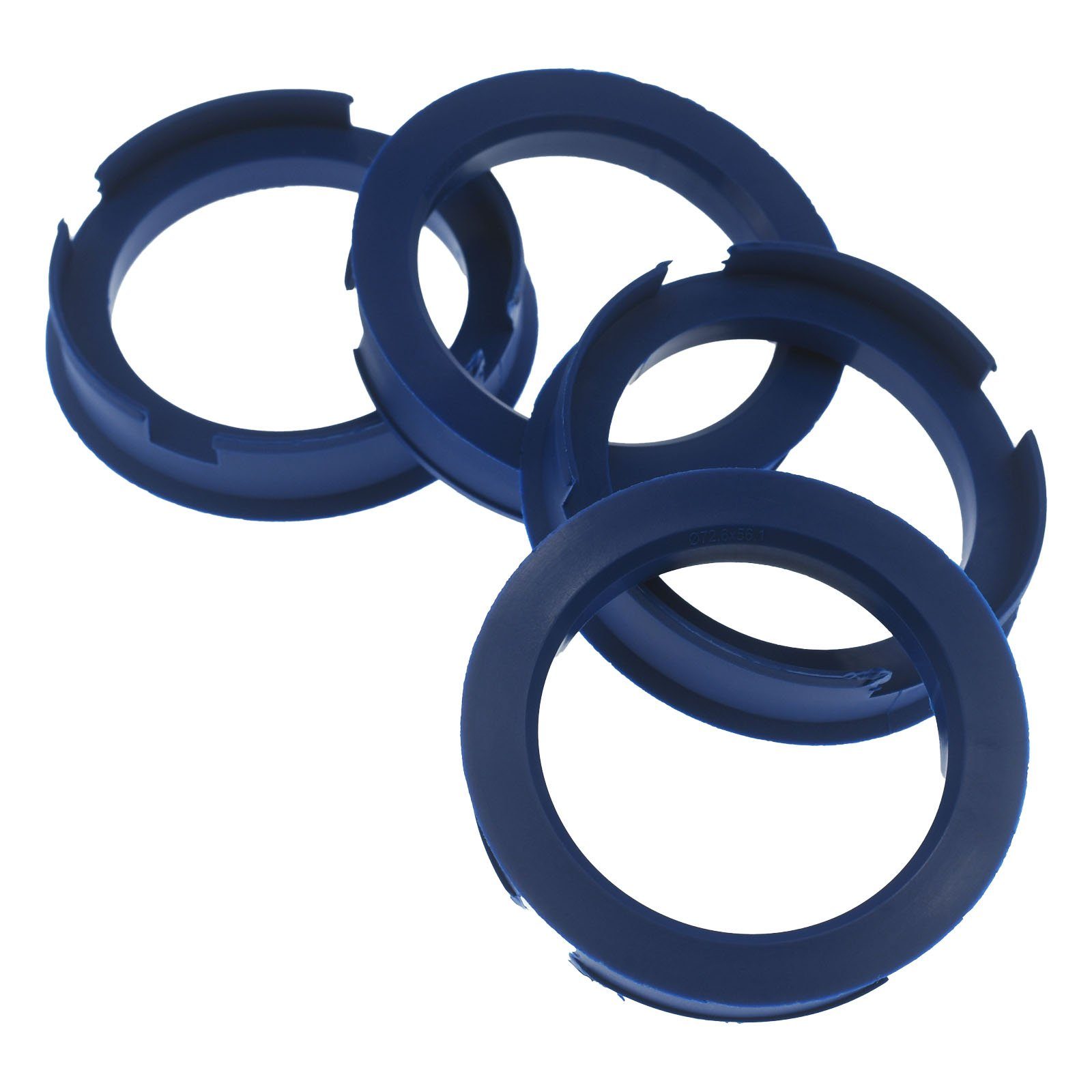 RKC Reifenstift 4x Zentrierringe Blau Felgen Ringe Made in Germany, Maße: 72,6 x 56,1 mm
