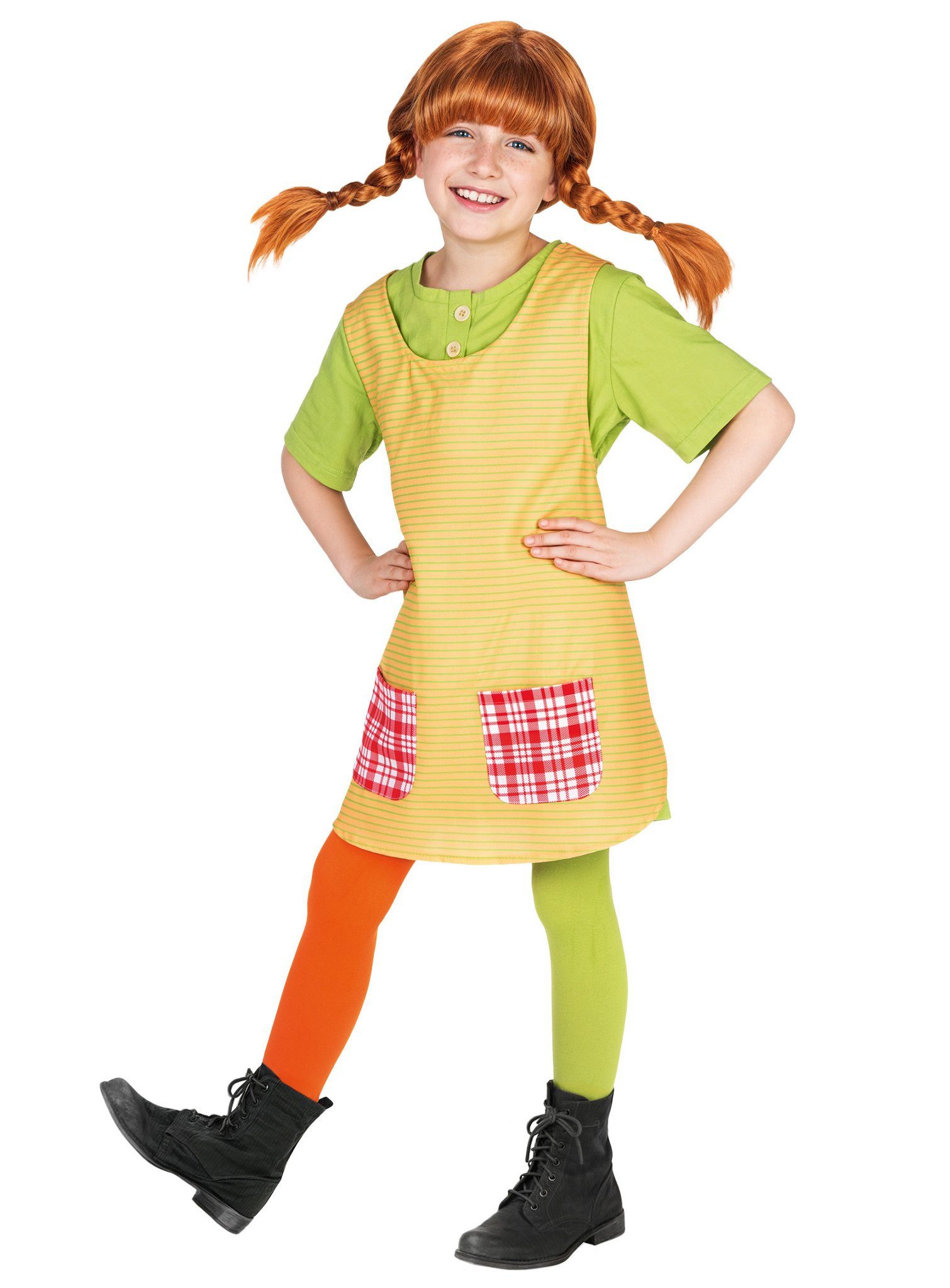 Maskworld Kostüm Pippi Langstrumpf Faschingskostüm Kinder Mädchen -, Richtig stark: den Filmen originalgetreu nachempfunden und weltweit al