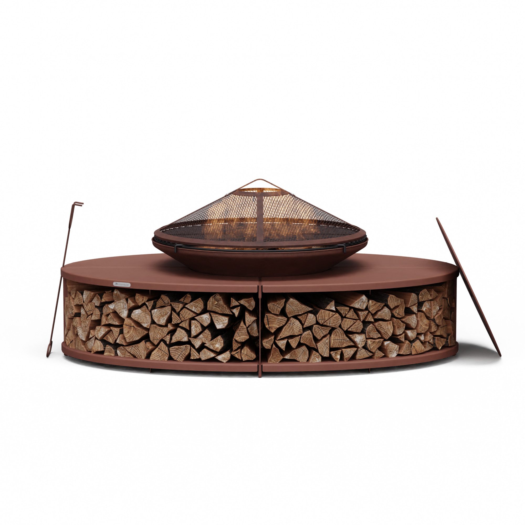 blumfeldt Feuerschale Firebowl, (Set, Set), Garten Grill Tisch Funkenschutz Feuerkorb Feuerstelle Outdoor