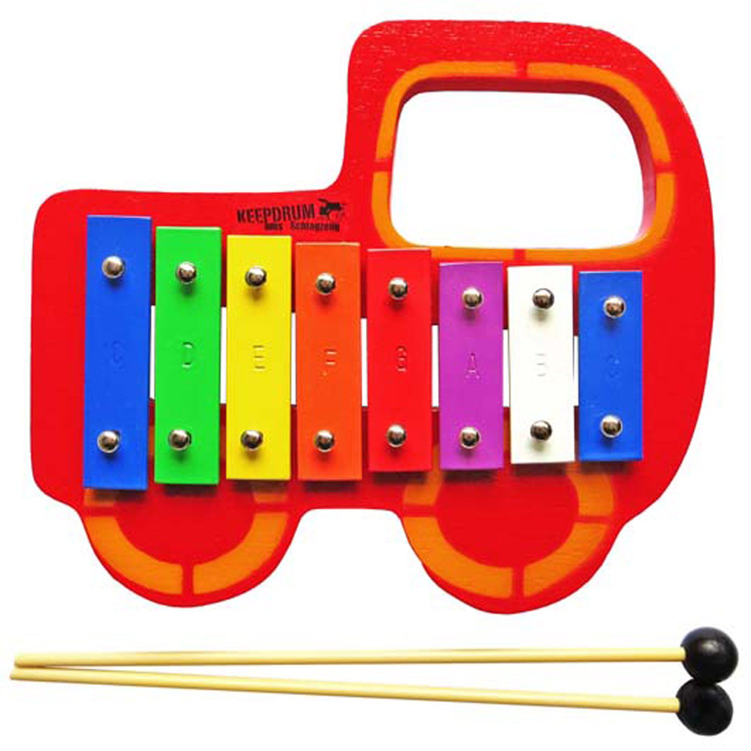 keepdrum Glockenspiel Auto mit Lillis Schule
