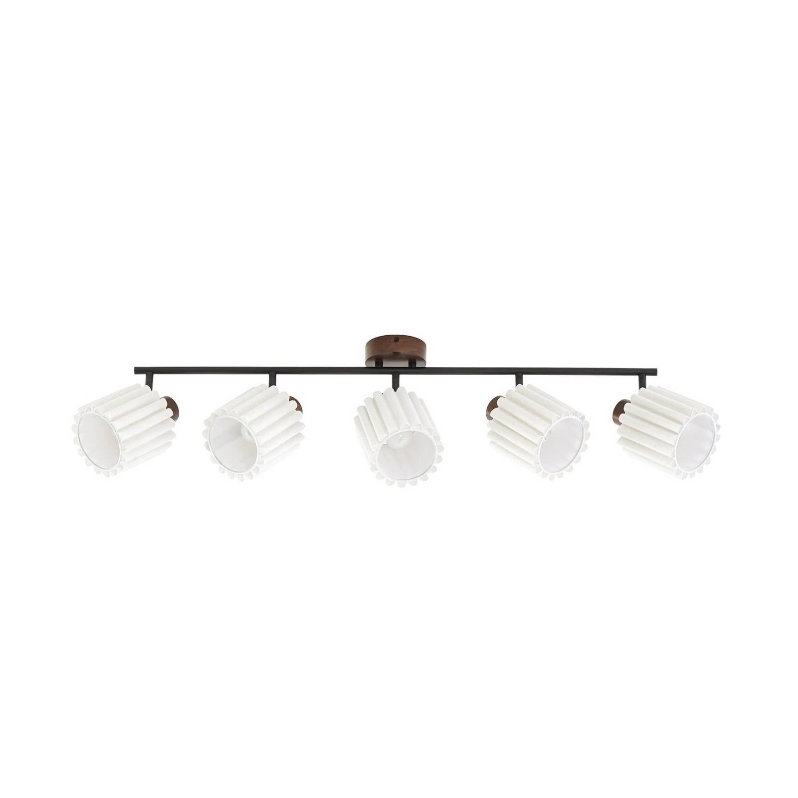 Lindby Deckenstrahler Shiloh, Holz IP20, 5 x 10 W LED