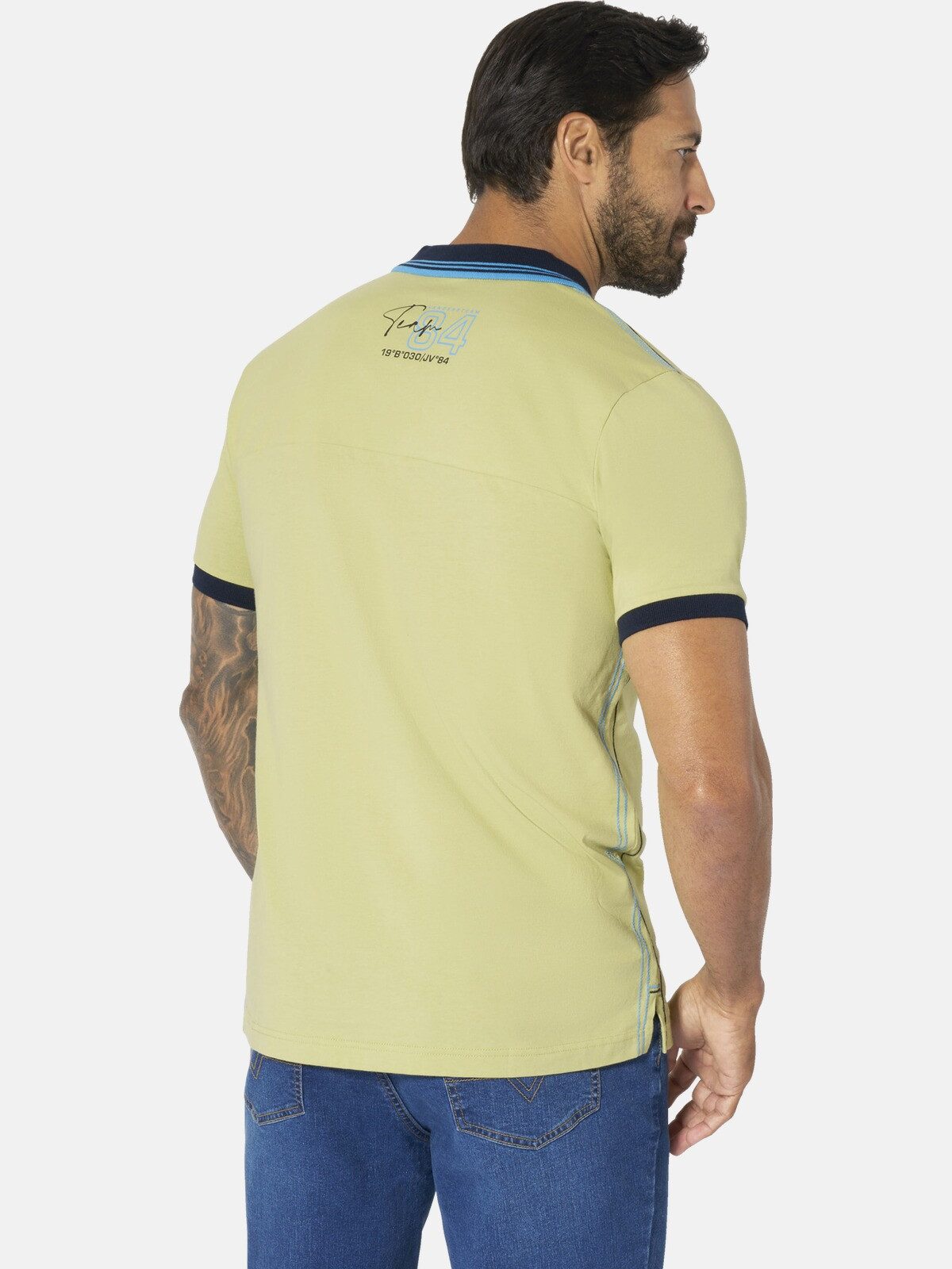 Jan Vanderstorm Poloshirt TORSON mit großflächigem Aufdruck – Bild 2 von 5