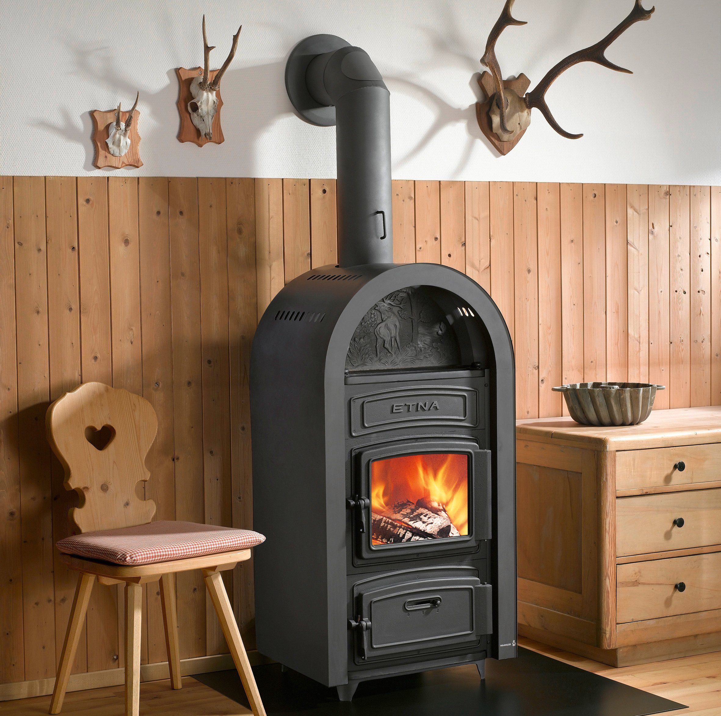 Wamsler Kaminofen Hüttenofen Etna, 9 kW, Zeitbrand