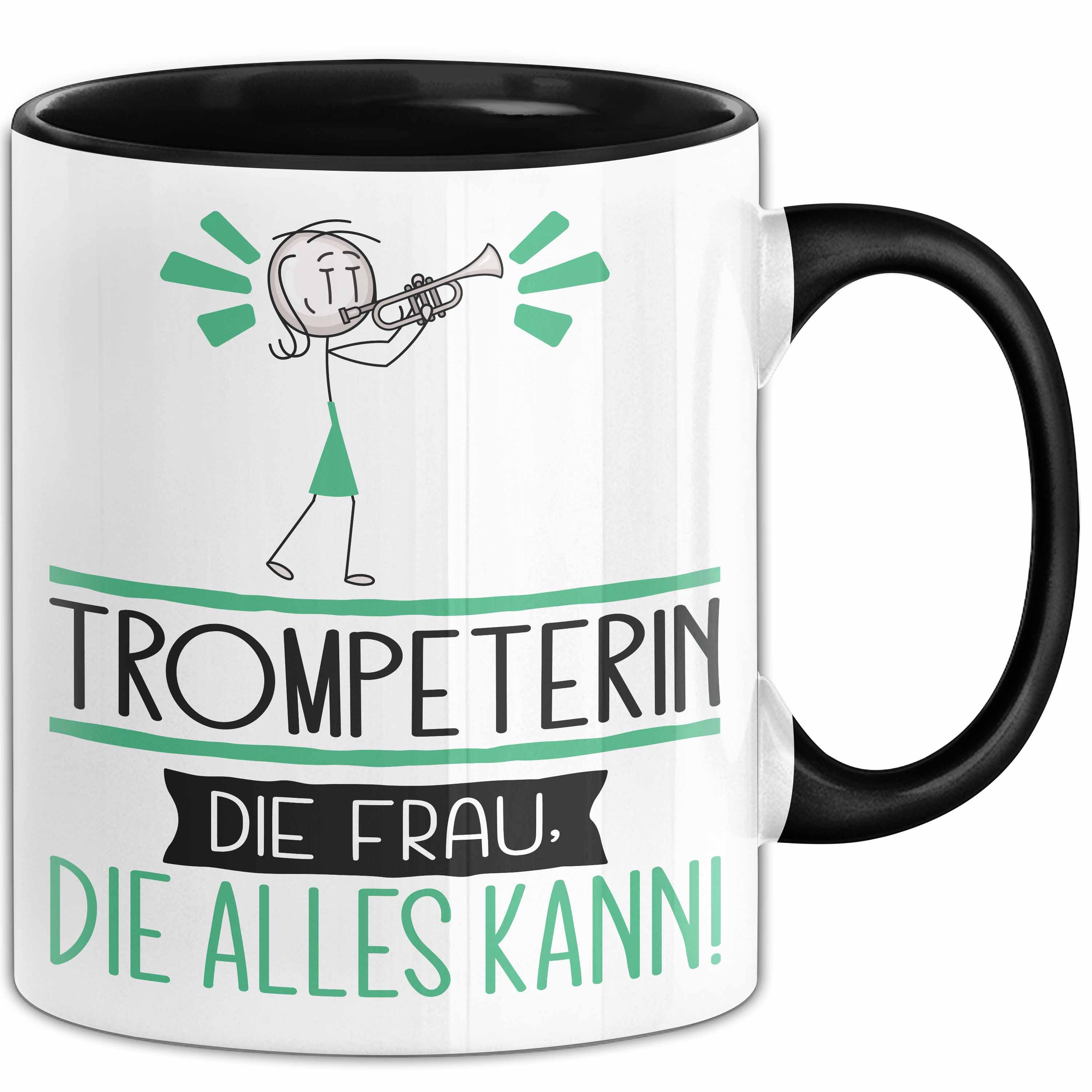 Trendation Tasse Trompeterin Geschenk Tasse Becher Die Frau Die Allen Kann Geschenkid