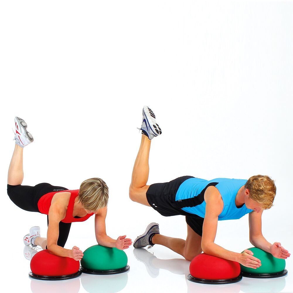 Togu Stepper Balance-Bälle-Set Jumper, Praktisch: Lieferung im 2er-Set – in den Farben Rot und Grün