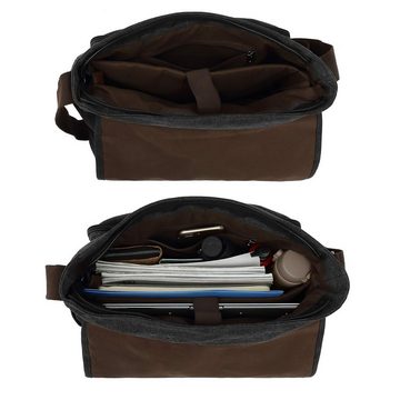 TAN.TOMI Laptoptasche Laptoptaschen Umhängetaschen Laptoptasche für 15,6 Zoll Laptop, Verstellbarer Schultergurt,Canvas Schultasche,Aktentasche groß