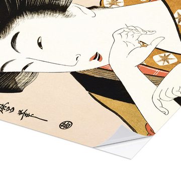 Posterlounge Wandfolie Kitagawa Utamaro, Porträt der Heldin Kioto, Itoya, Malerei