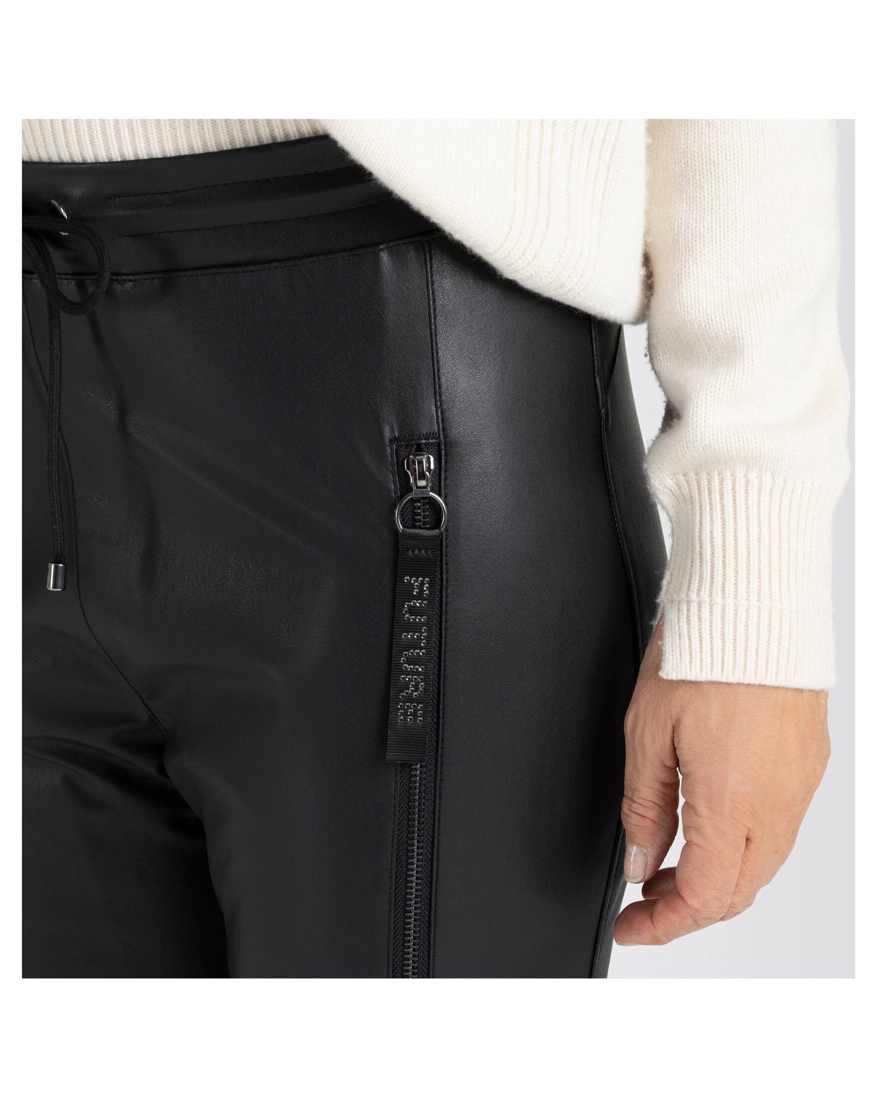 Kunstlederhose MAC schwarz Damen (1-tlg) Lederhose