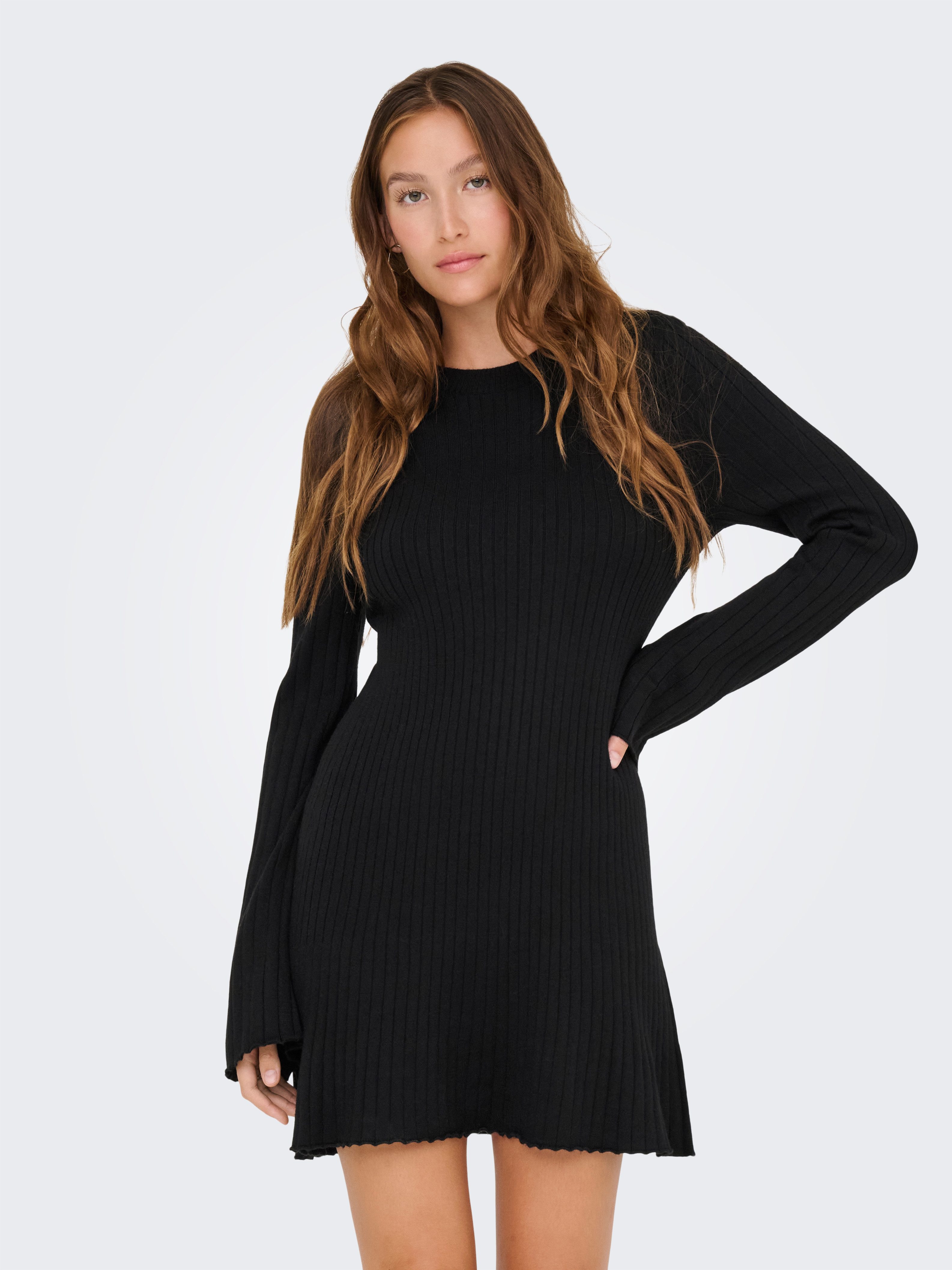ONLY Minikleid ONLMICHELLA LS O-NECK DRESS KNT Sommerkleid günstig online kaufen