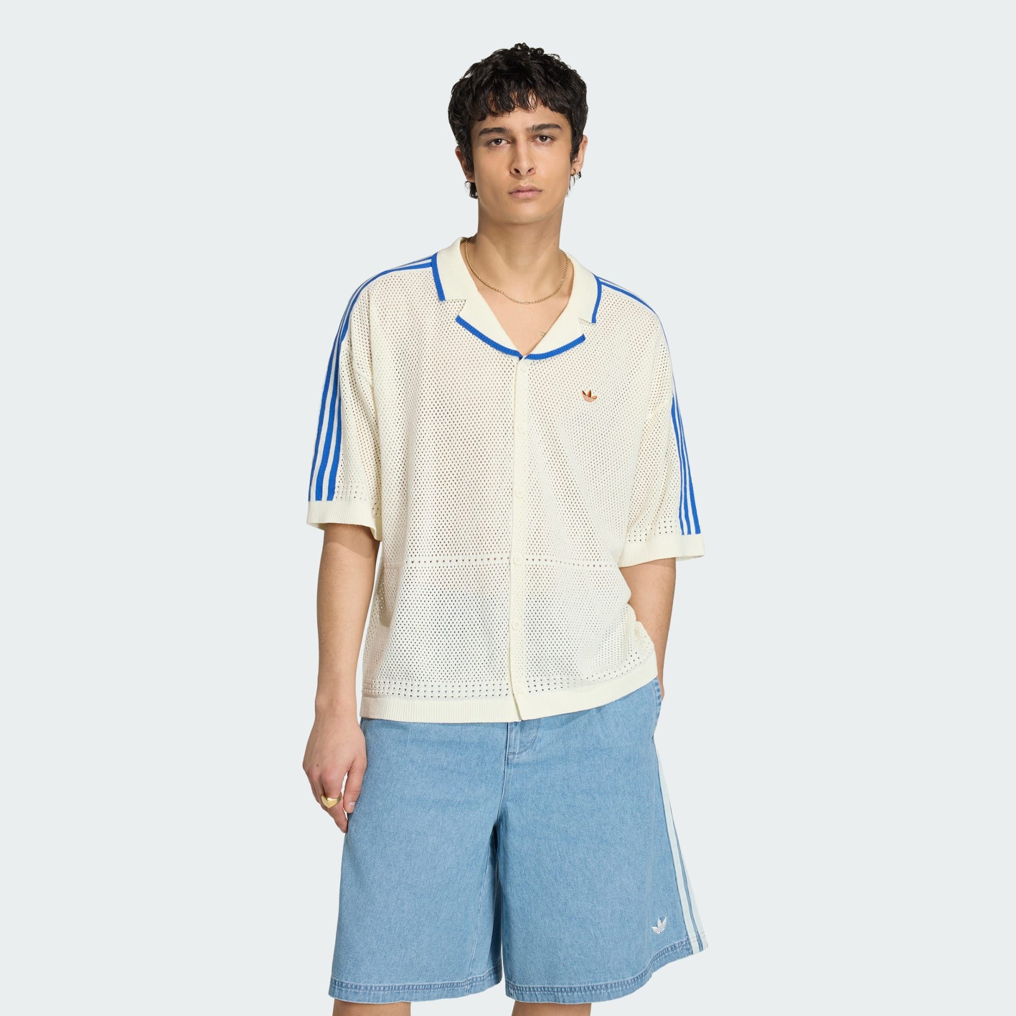 adidas Originals T-Shirt RESORT HEMD, GEWIRKTES MATERIAL (1-tlg)