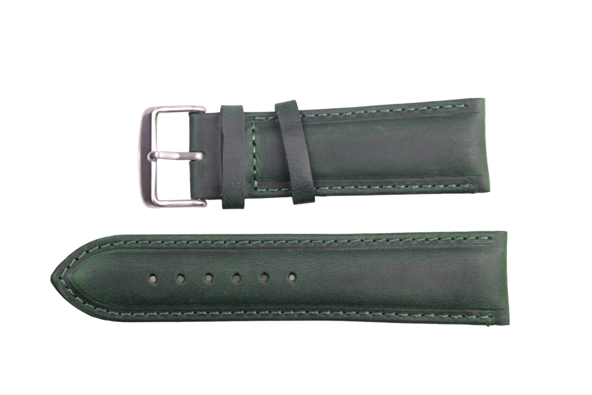 Eichmüller Uhrenring Uhrenband aus Leder in Grün 24 mm, (2-tlg), Echt Leder