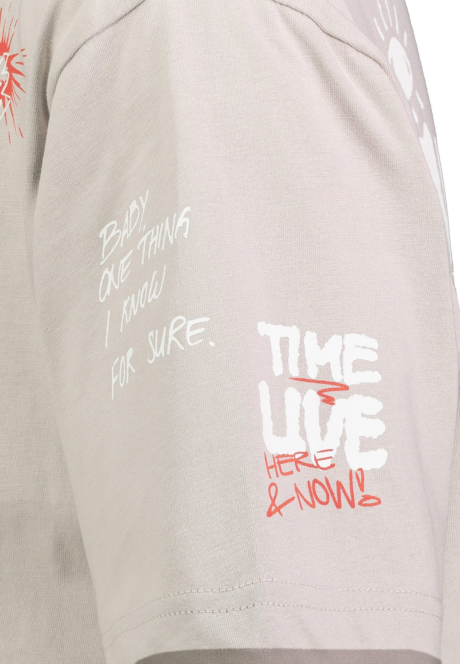 SUBLEVEL T-Shirt Herren Baumwoll-Shirt mit Statement Druck Relaxed Fit T-Shirt, Front- und Backprint, Schriftzug