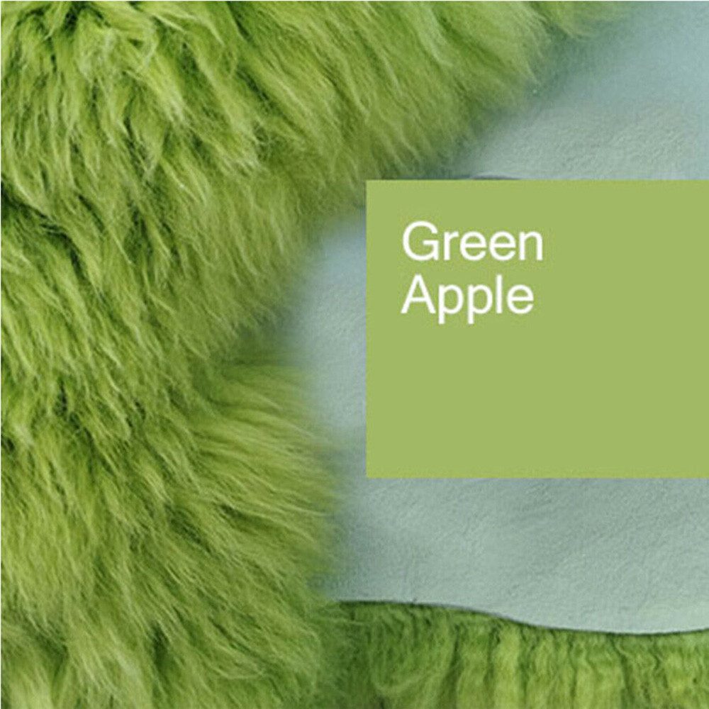 Provellus Fellteppich Top Öko Lammfell Schaffell Felle Green Apple Grün L-XL, 100cm - 120cm