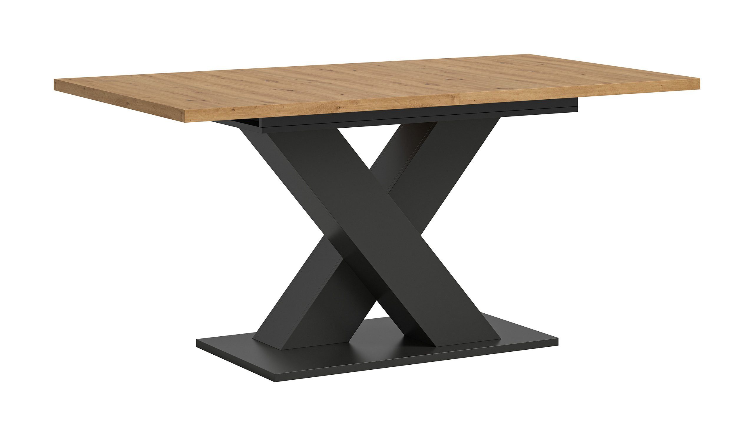 Newroom Esstisch Grau 76 cm, Esstisch Artisan Eiche Grau Esszimmertisch Tisch Modern Zeitlos Kü...