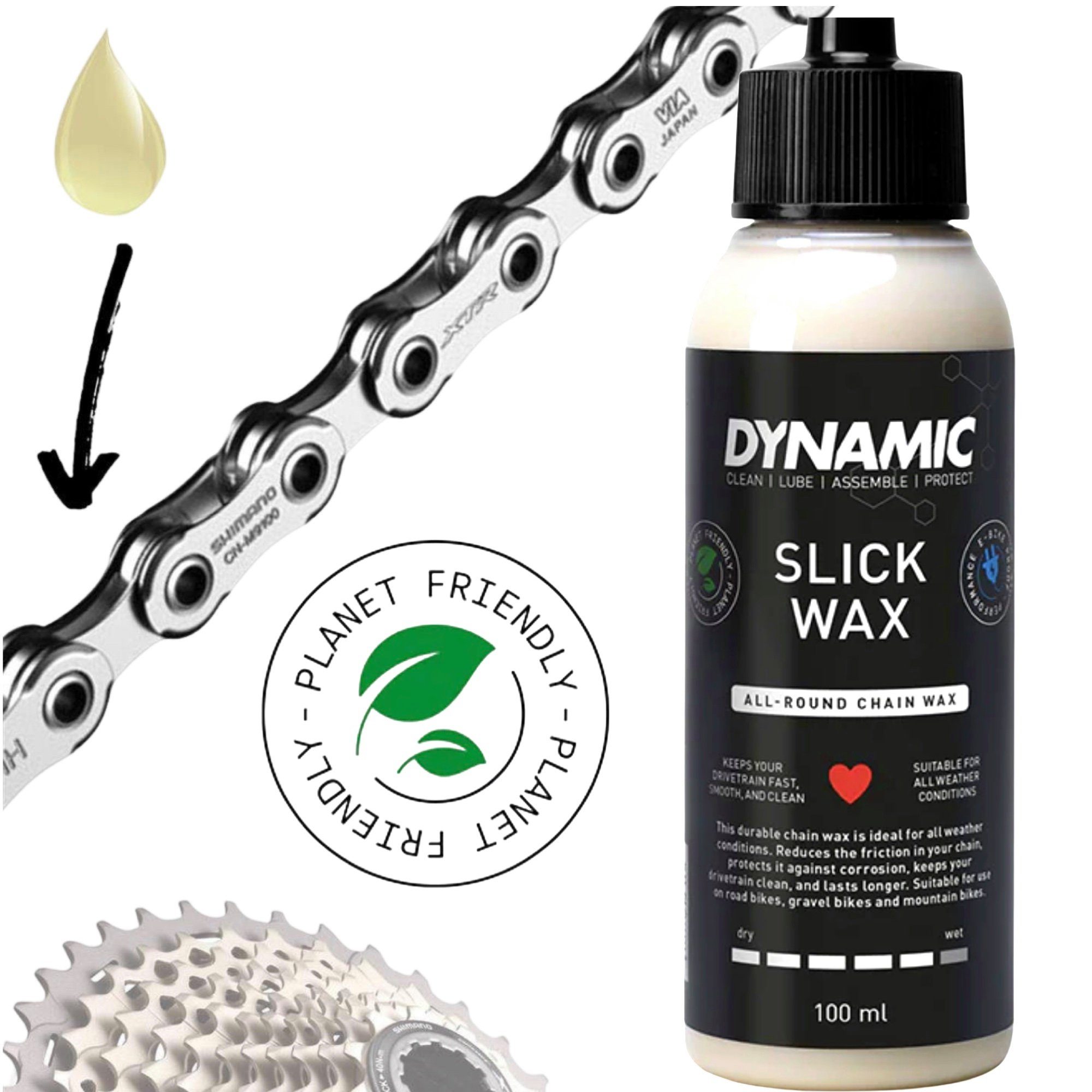 dynamic Fahrrad-Montageständer Dynamic Fahrrad Ketten Slick Wax DY-005 100 ml