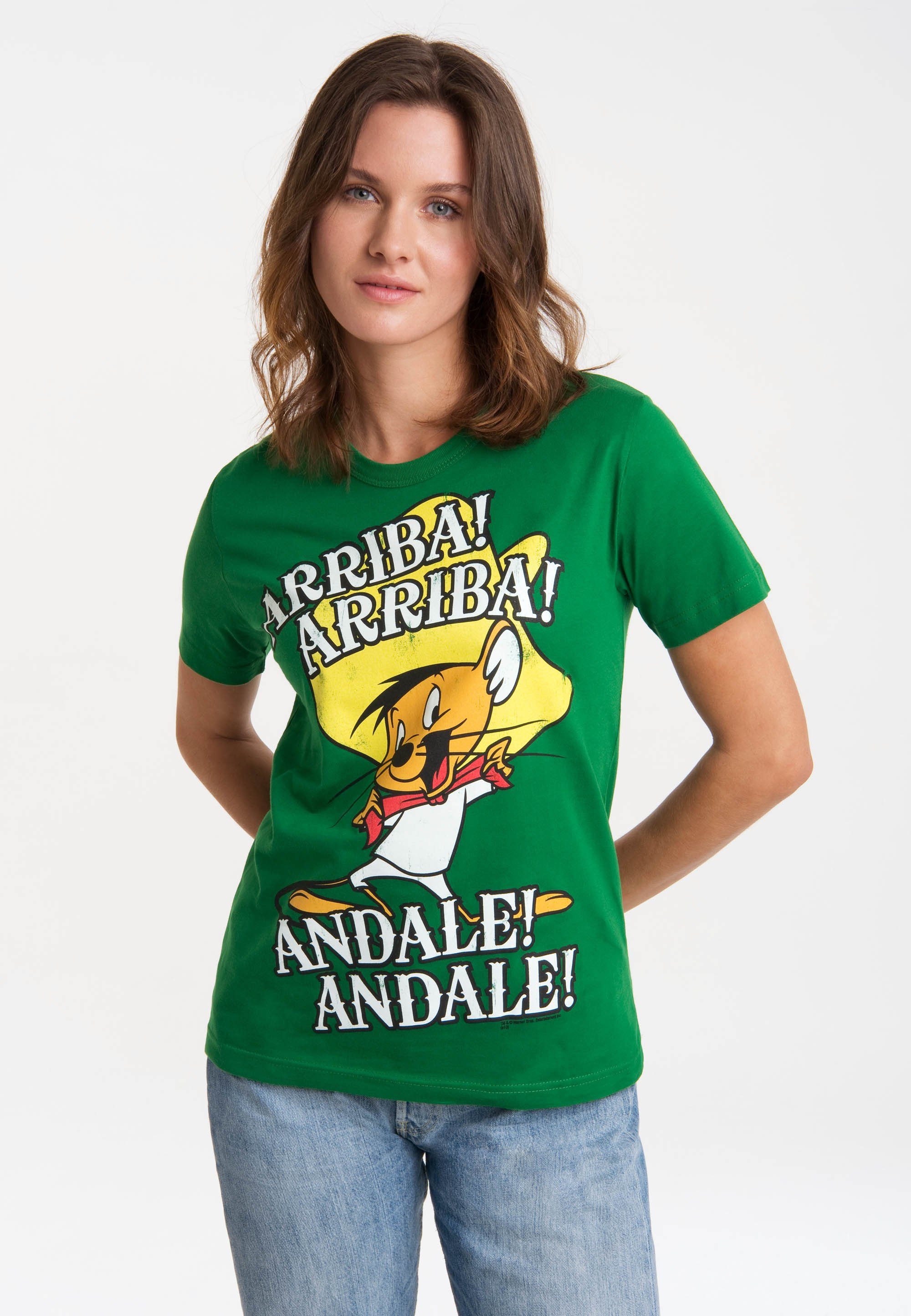 LOGOSHIRT T-Shirt Looney Tunes - Speedy Gonzales mit lizenziertem Print