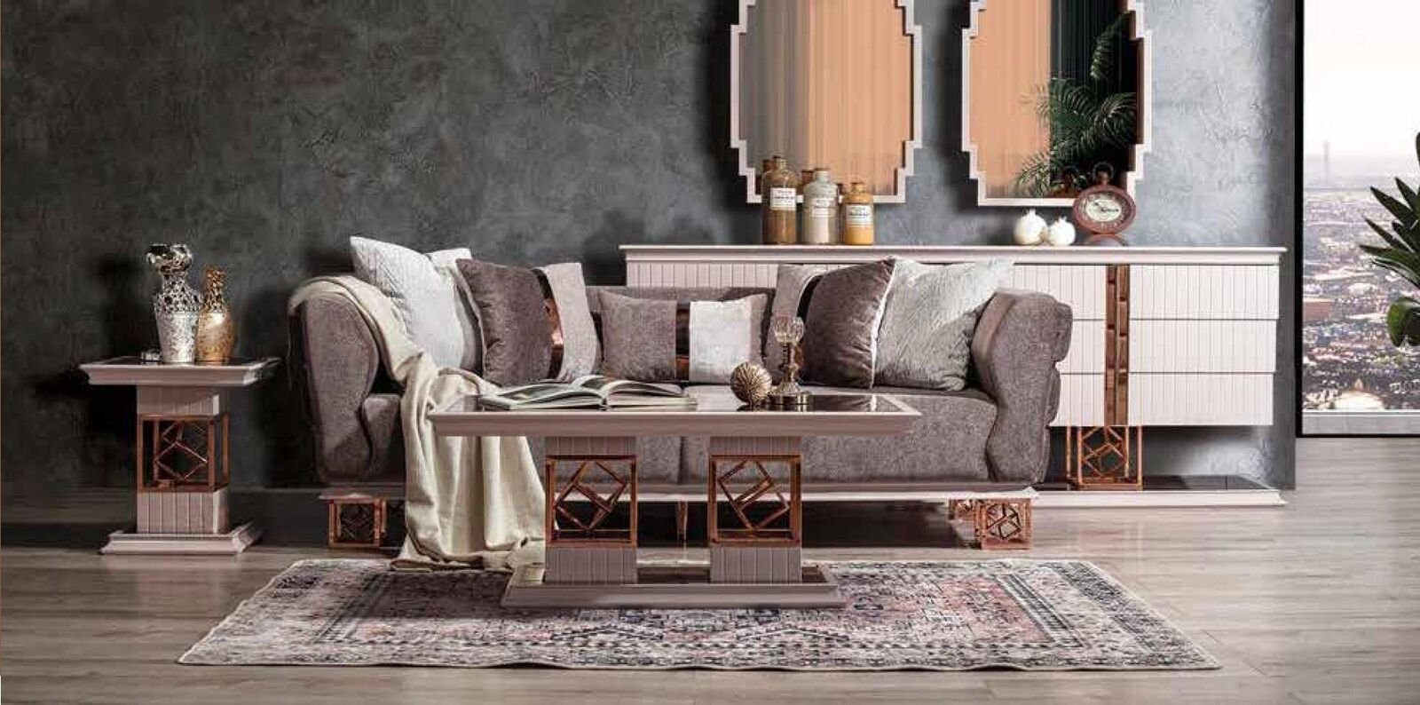 3 Stil Couch Sofa Sitz Sofas Wohnzimmer 3-Sitzer Design Dreisitz JVmoebel Sitzer Möbel