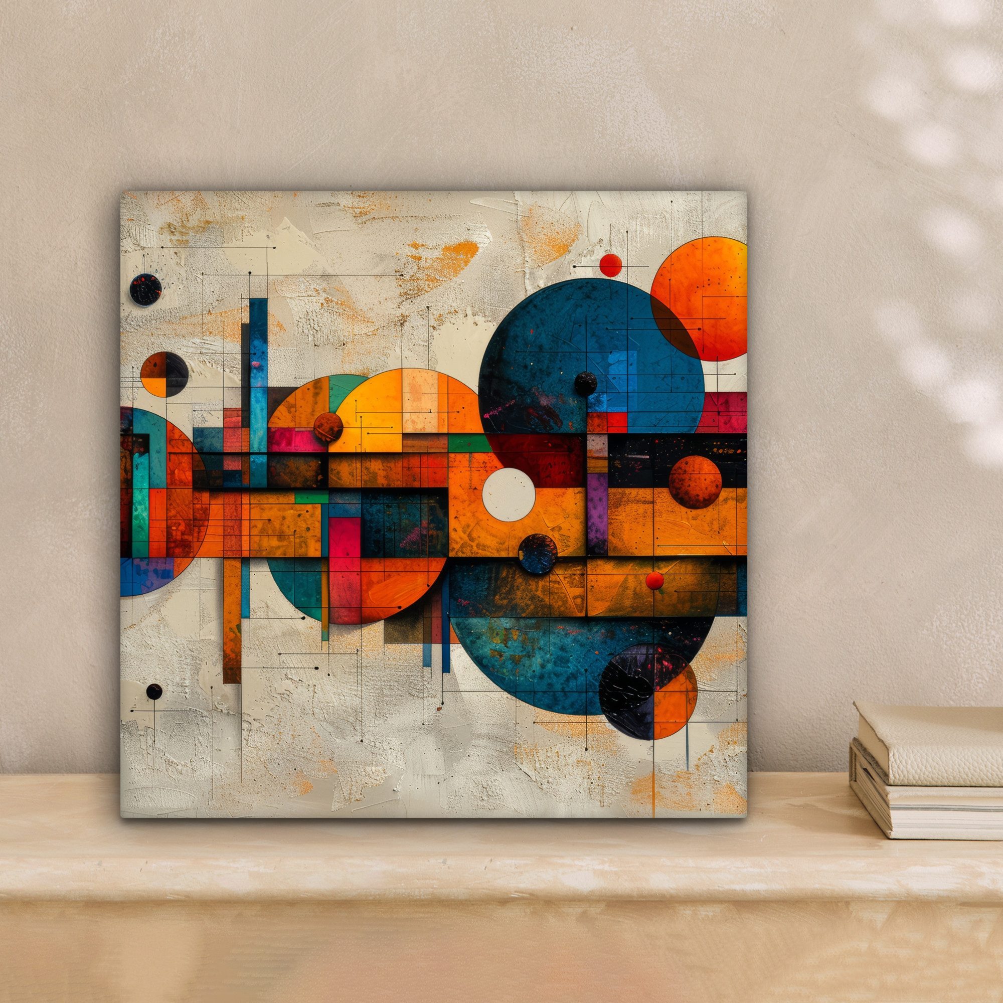 OneMillionCanvasses® Leinwandbild Kunst - Bunt - Modern - Formen, Fotodruck günstig online kaufen