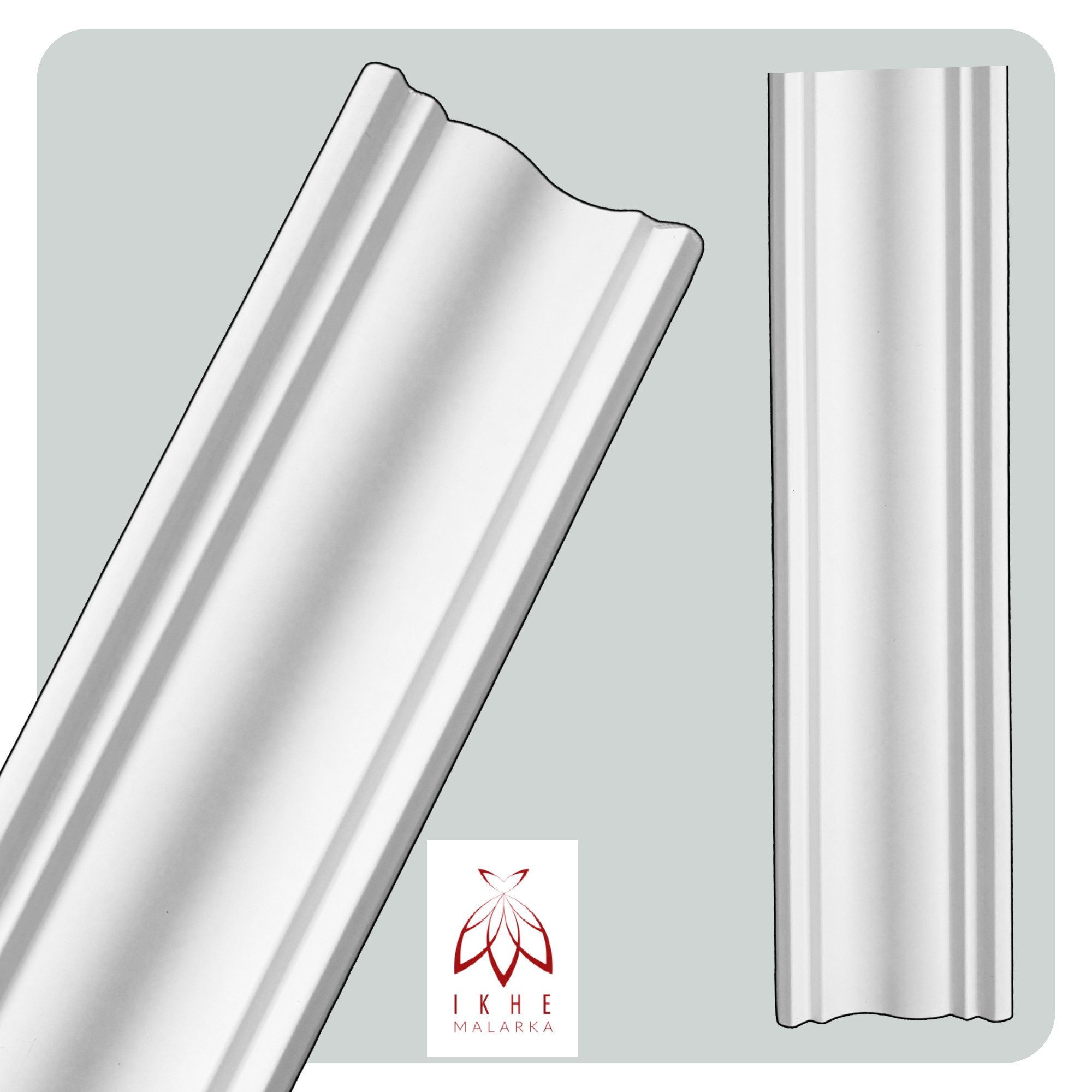 IKHEMalarka Deckenleiste 100 cm – Zierleisten - dekorative Stuckleisten für günstig online kaufen