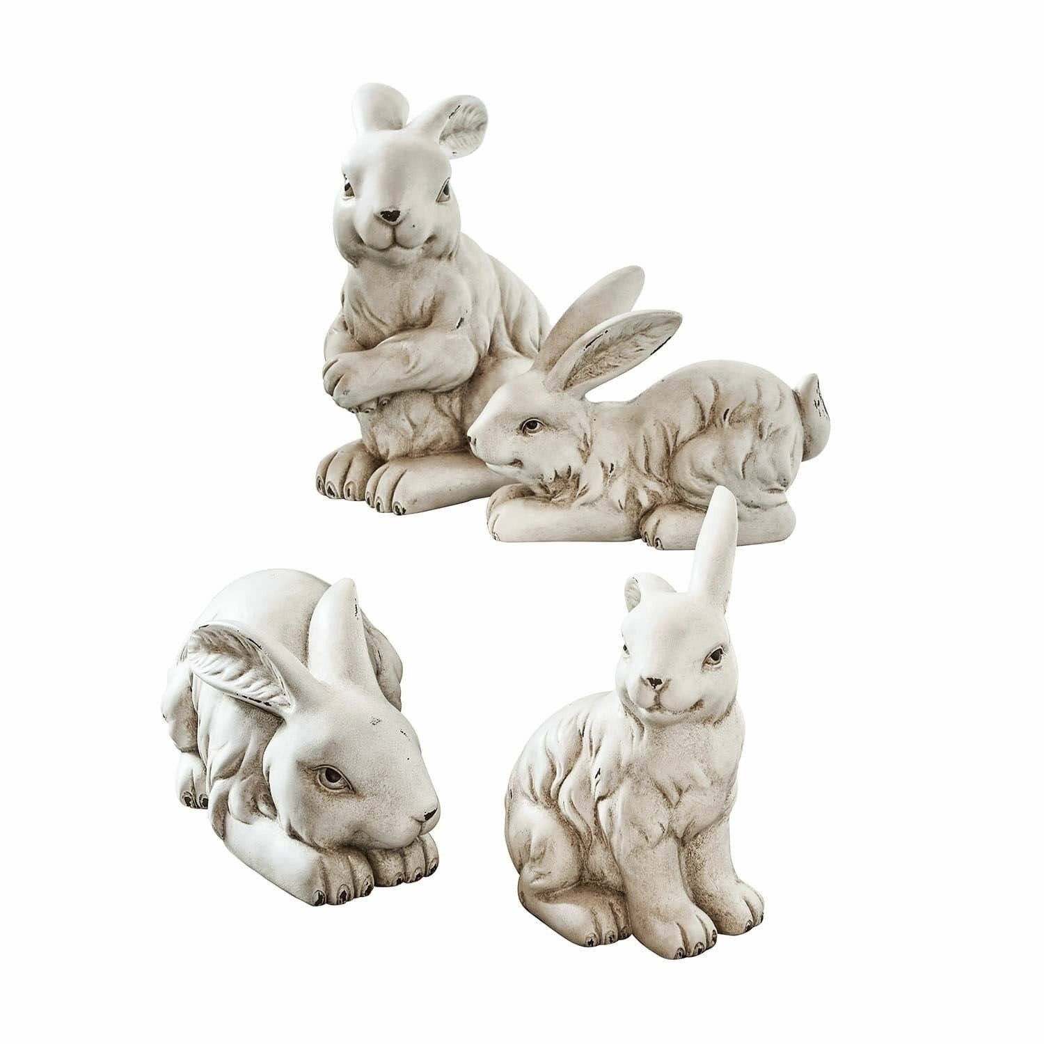 Mirabeau Osterfigur Hase 4er Set Finna antikweiß