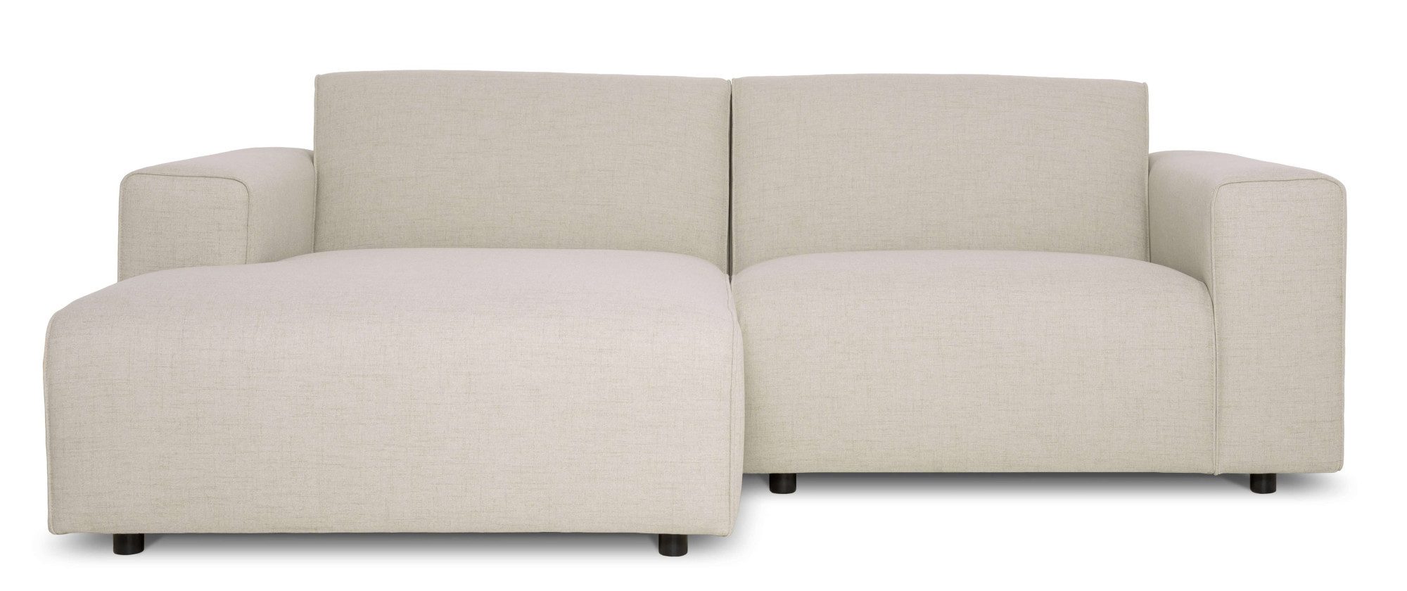OTTO home Ecksofa Naddine, B. 228 cm, L-Form, Strukturstoff Mélange-Effekt, Wellenunterfederung