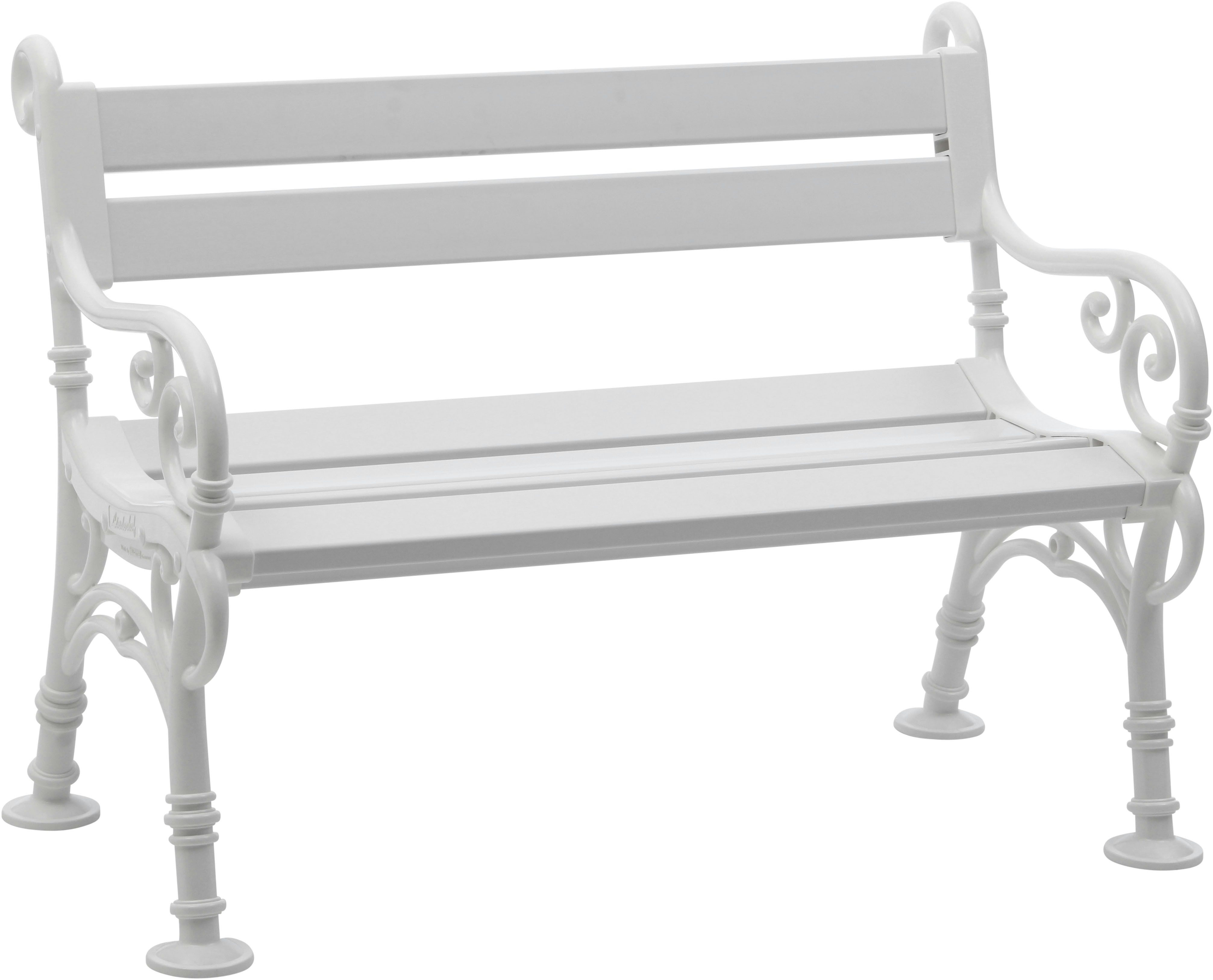 Blome Gartenbank 2er-Bank Linderhof 115 cm weiß, Vollkunststoff