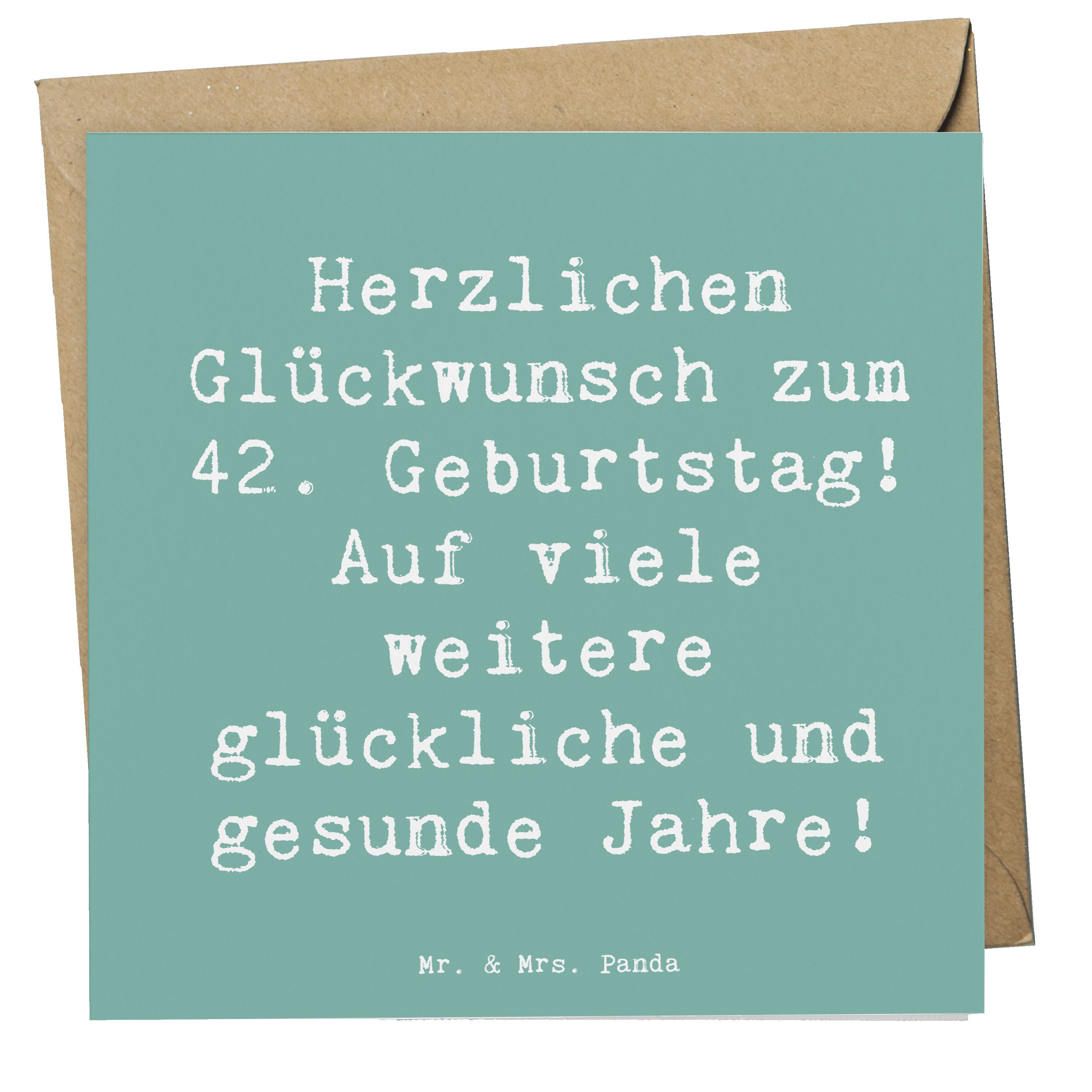 Grußkarte 42. Geburtstag Glückwunsch - Meeresbrise - Geschenk, besondere Bedeut