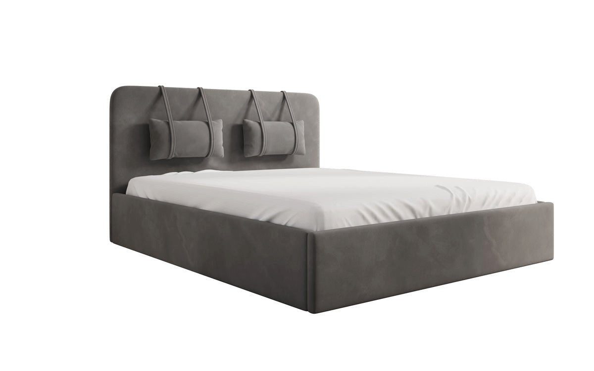 Luxusbetten24 Polsterbett Designer Polsterbett Alma in Samt, mit Stauraum